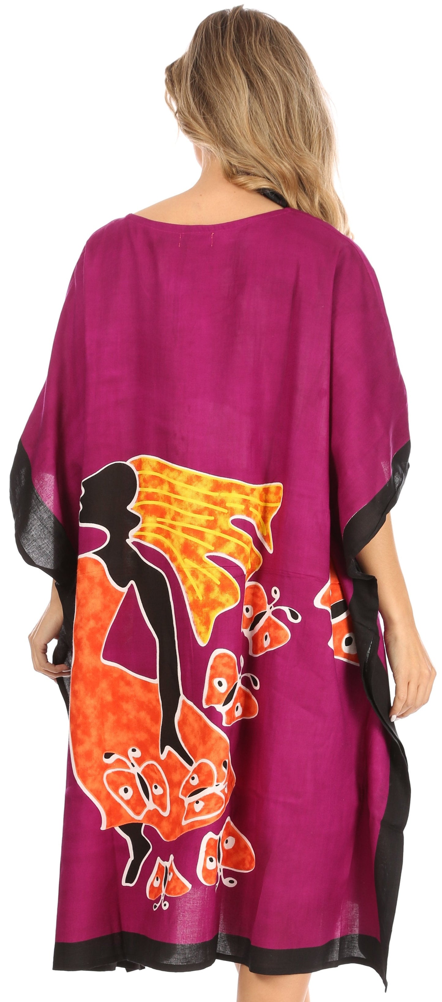 Sakkas Trina Women's Casual Loose Beach Poncho Caftan Dress Cover-up Many Print - Concordia Style Boutique