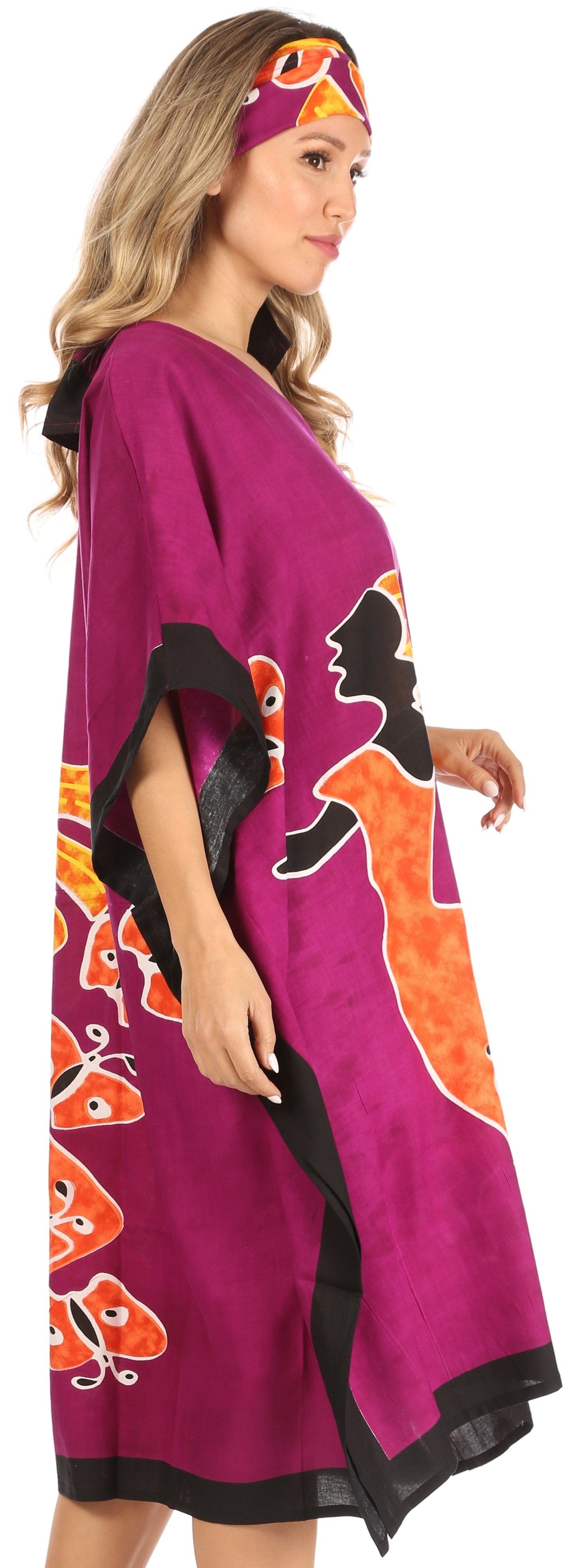 Sakkas Trina Women's Casual Loose Beach Poncho Caftan Dress Cover-up Many Print - Concordia Style Boutique
