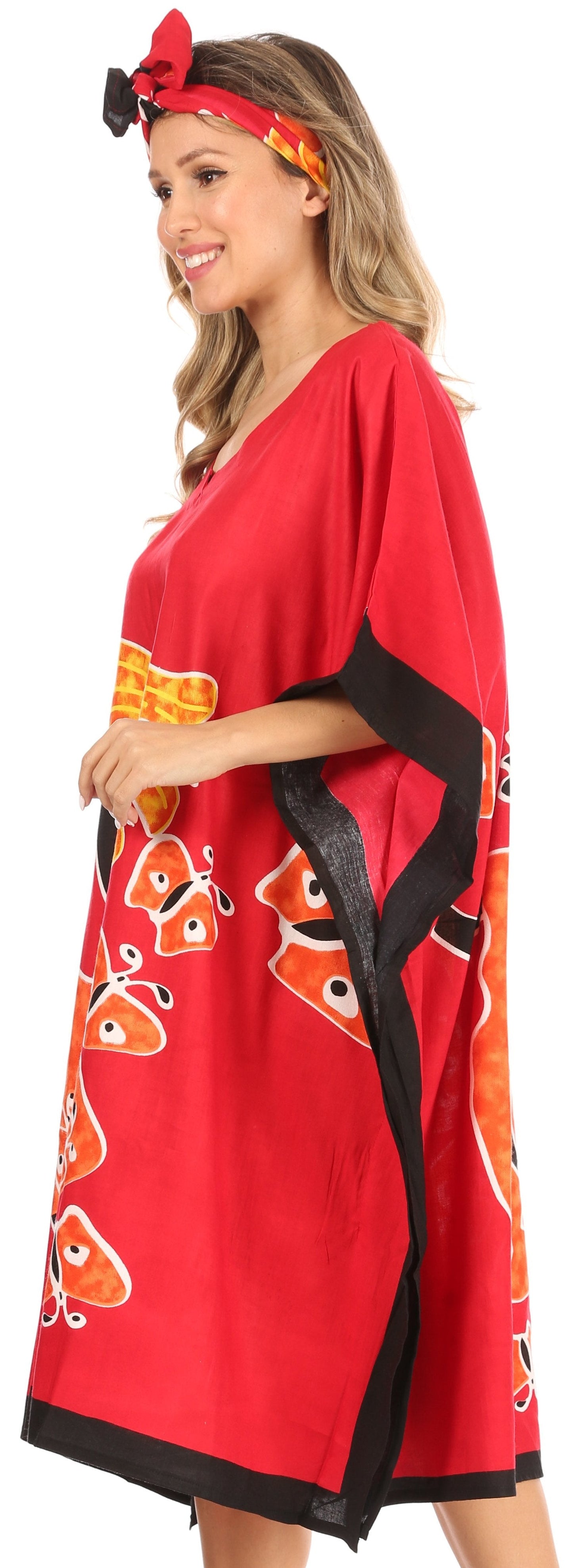 Sakkas Trina Women's Casual Loose Beach Poncho Caftan Dress Cover-up Many Print - Concordia Style Boutique