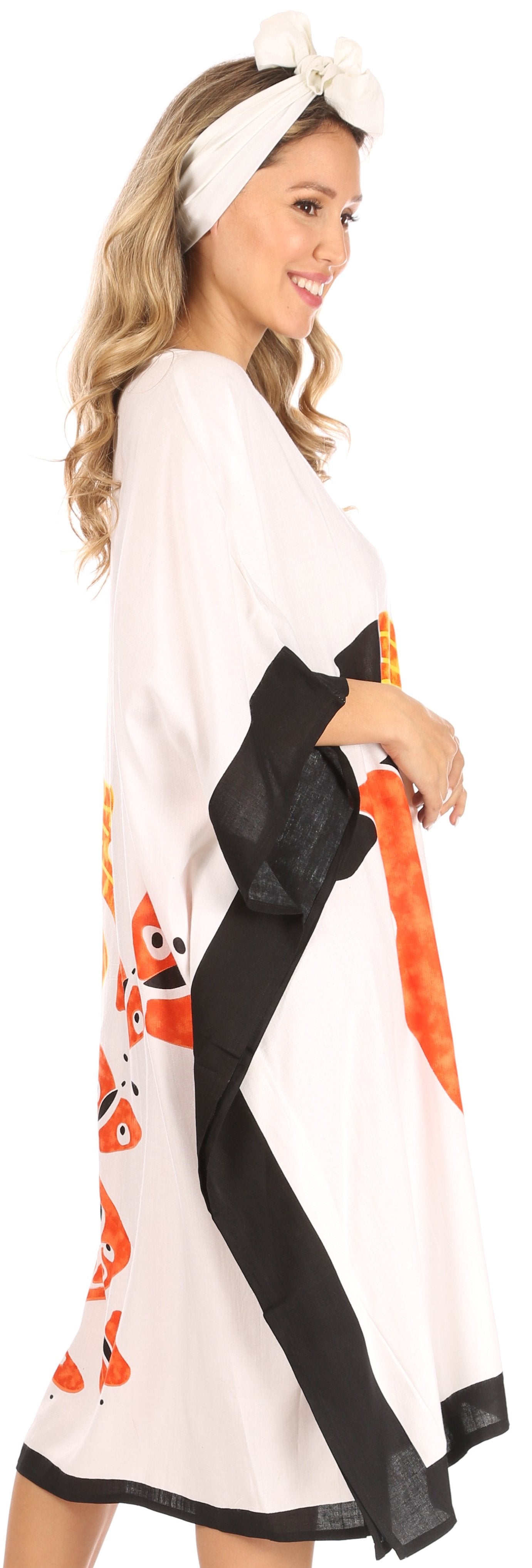 Sakkas Trina Women's Casual Loose Beach Poncho Caftan Dress Cover-up Many Print - Concordia Style Boutique