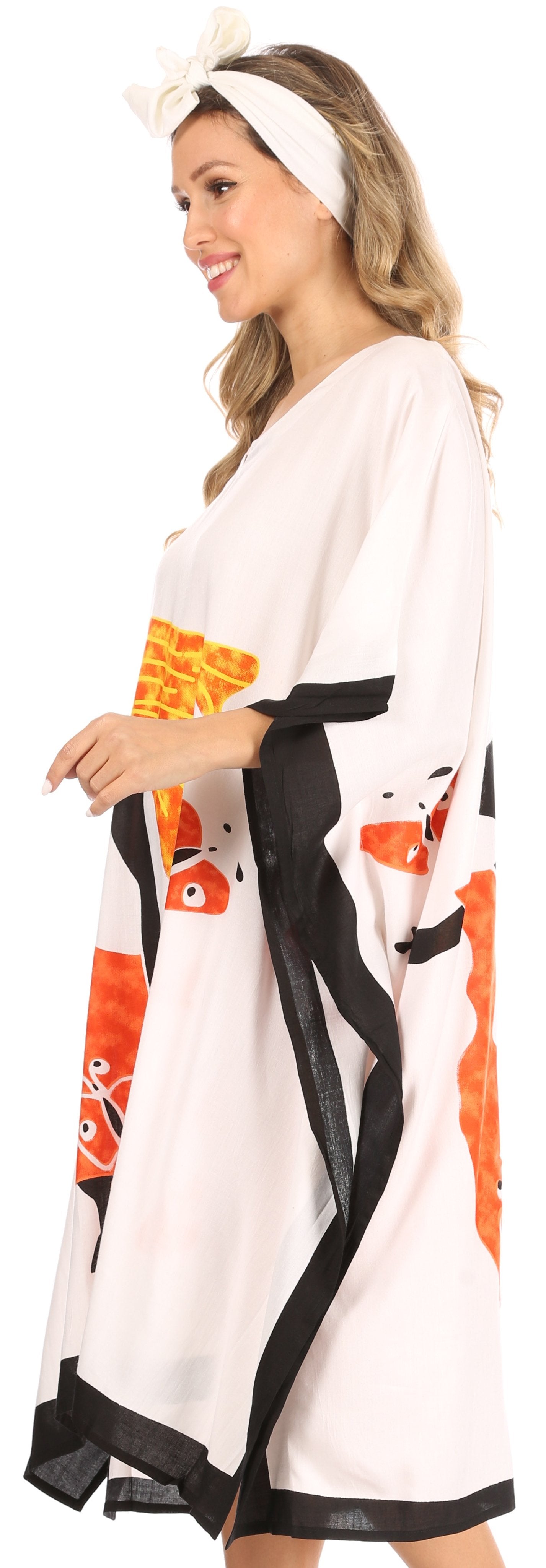 Sakkas Trina Women's Casual Loose Beach Poncho Caftan Dress Cover-up Many Print - Concordia Style Boutique