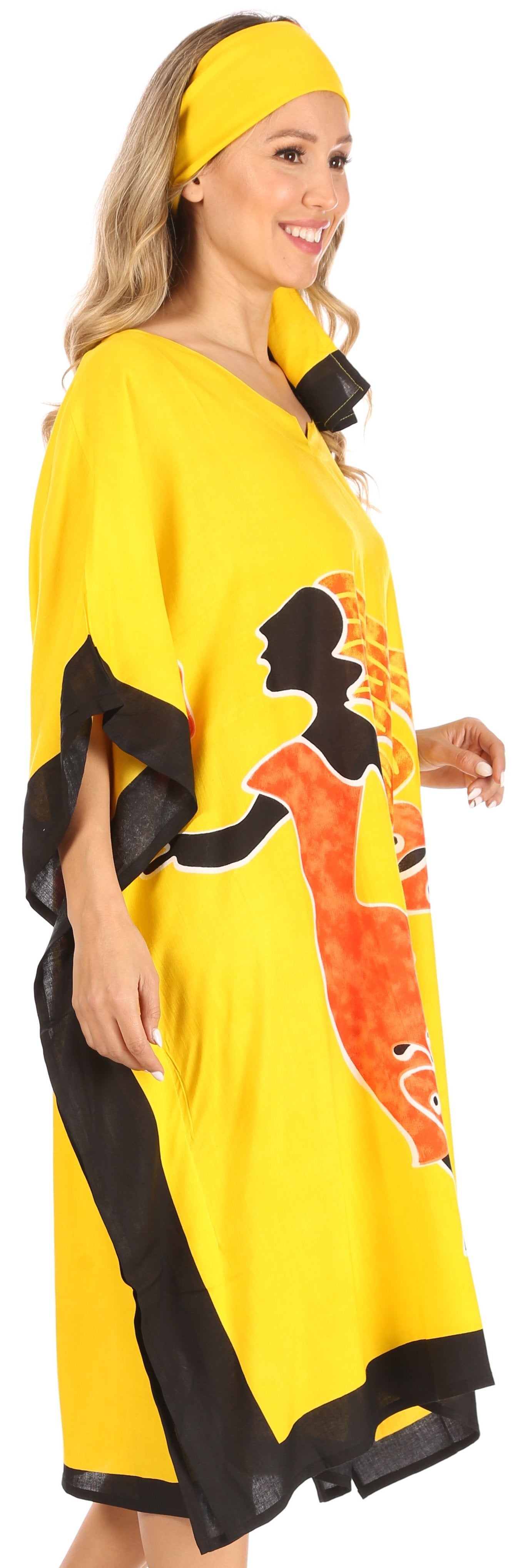 Sakkas Trina Women's Casual Loose Beach Poncho Caftan Dress Cover-up Many Print - Concordia Style Boutique