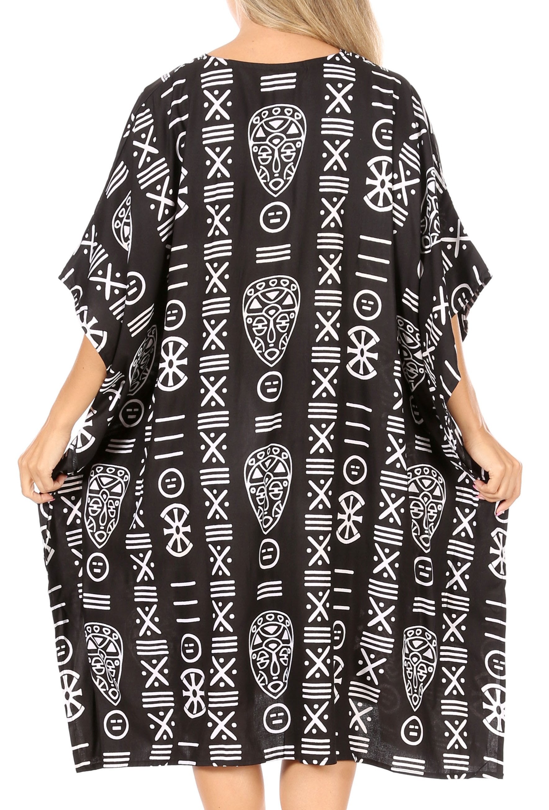 Sakkas Trina Women's Casual Loose Beach Poncho Caftan Dress Cover-up Many Print - Concordia Style Boutique
