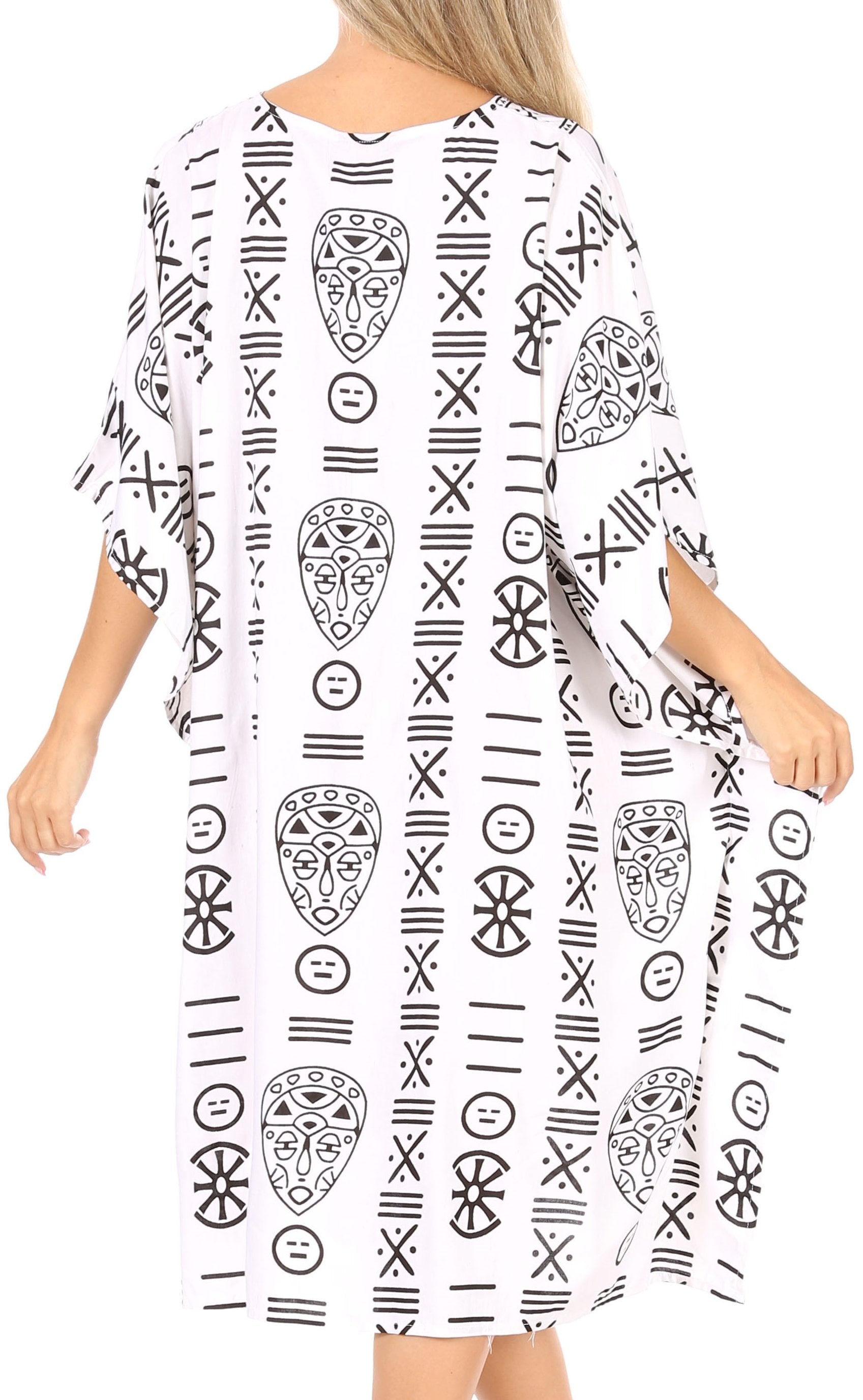 Sakkas Trina Women's Casual Loose Beach Poncho Caftan Dress Cover-up Many Print - Concordia Style Boutique