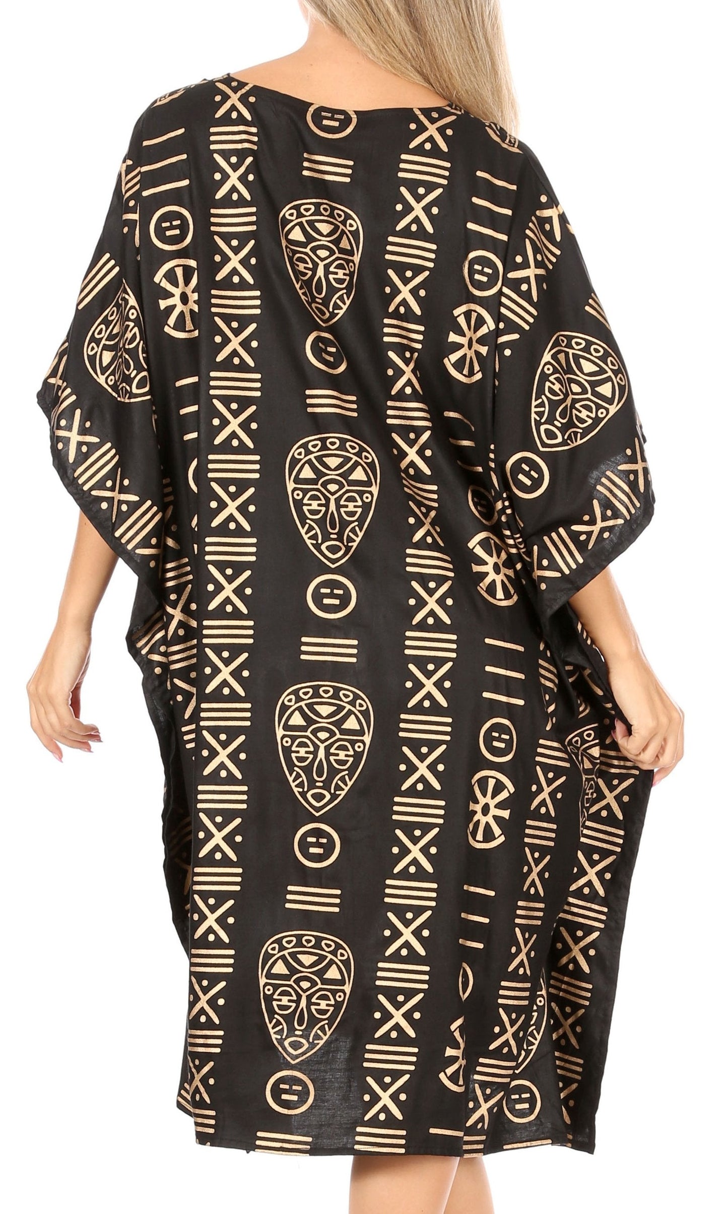 Sakkas Trina Women's Casual Loose Beach Poncho Caftan Dress Cover-up Many Print - Concordia Style Boutique