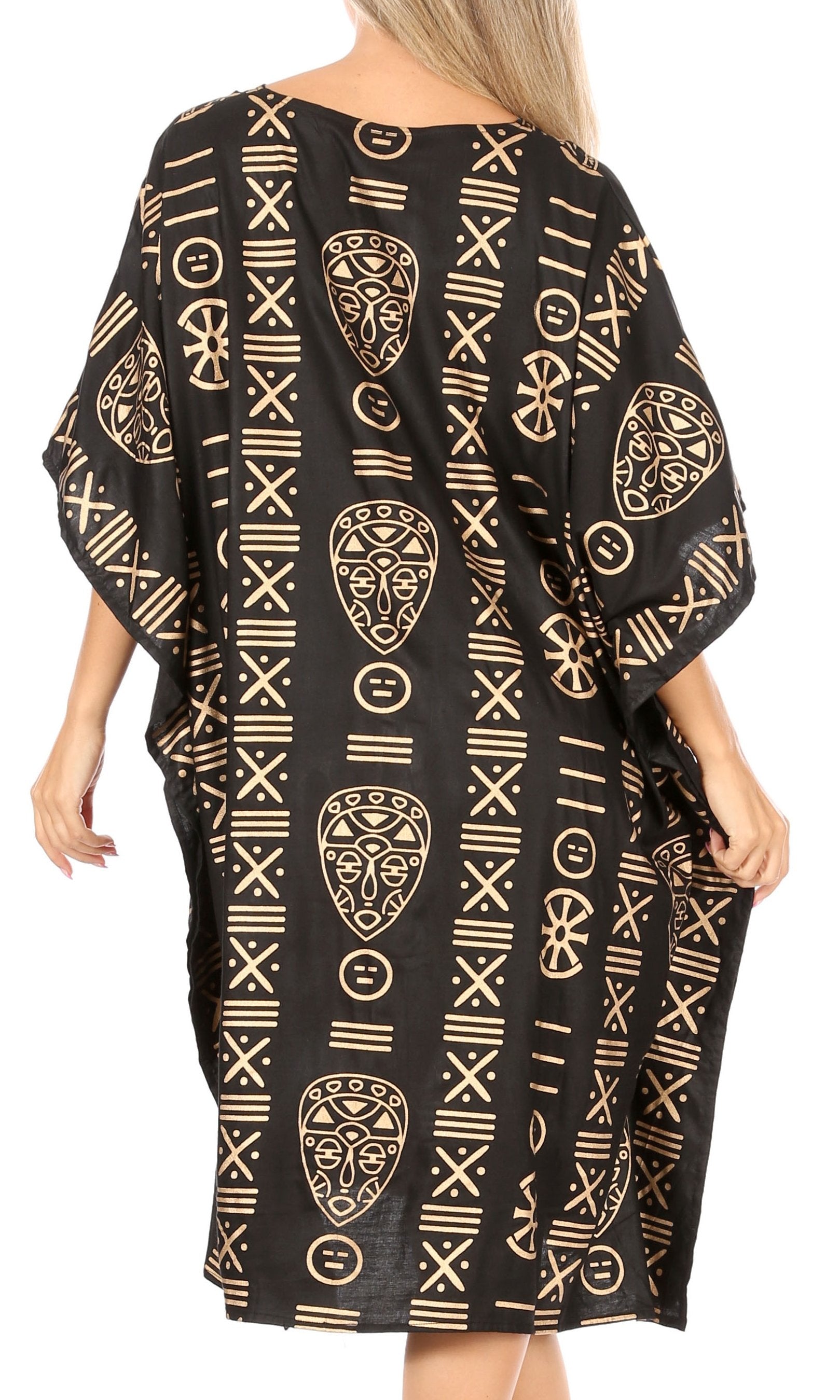 Sakkas Trina Women's Casual Loose Beach Poncho Caftan Dress Cover-up Many Print - Concordia Style Boutique