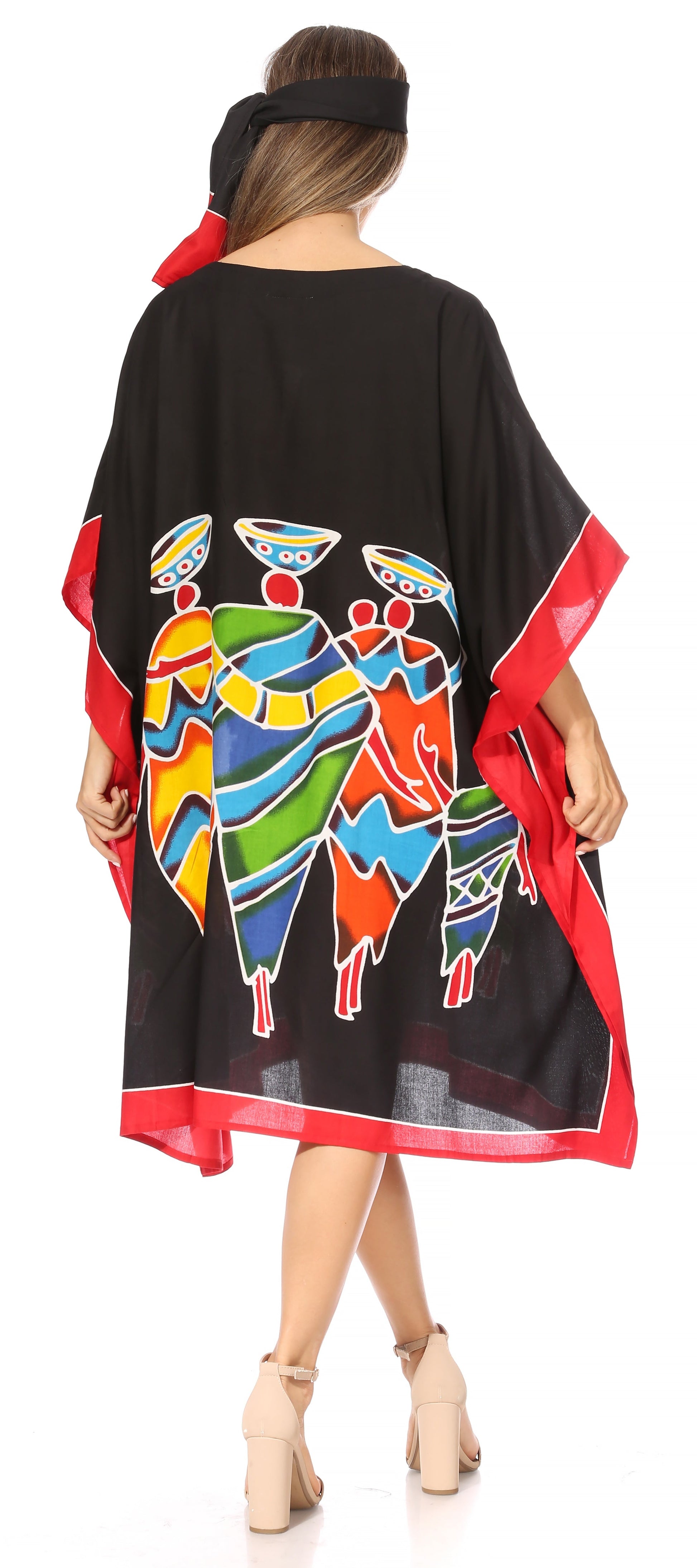 Sakkas Trina Women's Casual Loose Beach Poncho Caftan Dress Cover-up Many Print - Concordia Style Boutique