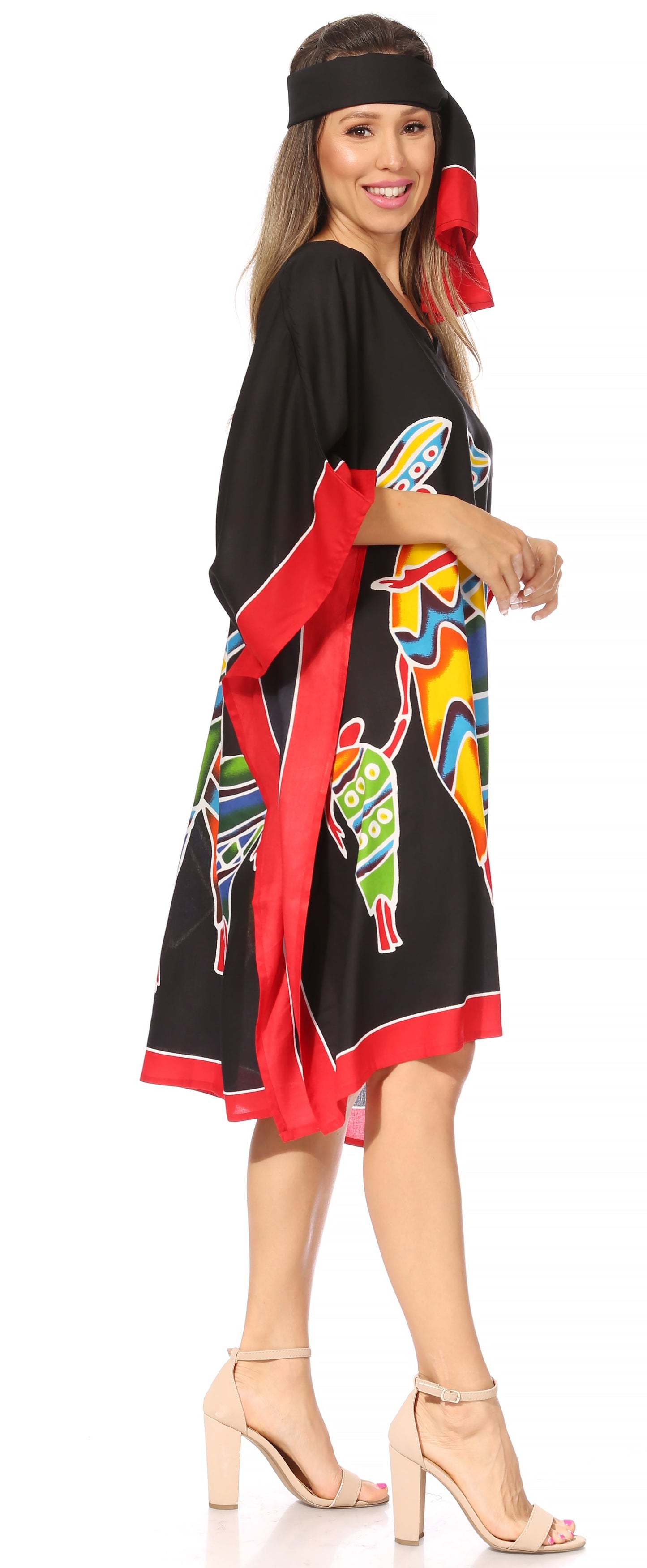 Sakkas Trina Women's Casual Loose Beach Poncho Caftan Dress Cover-up Many Print - Concordia Style Boutique