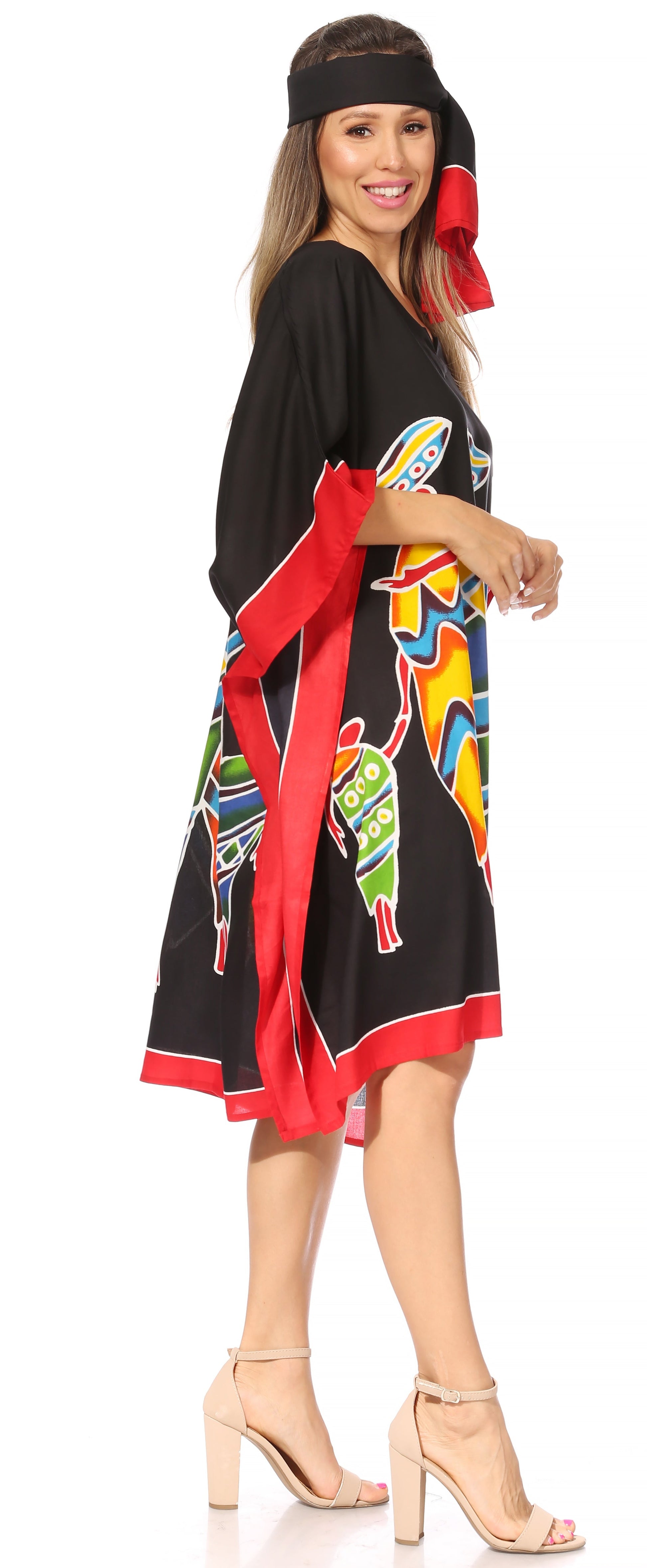 Sakkas Trina Women's Casual Loose Beach Poncho Caftan Dress Cover-up Many Print - Concordia Style Boutique