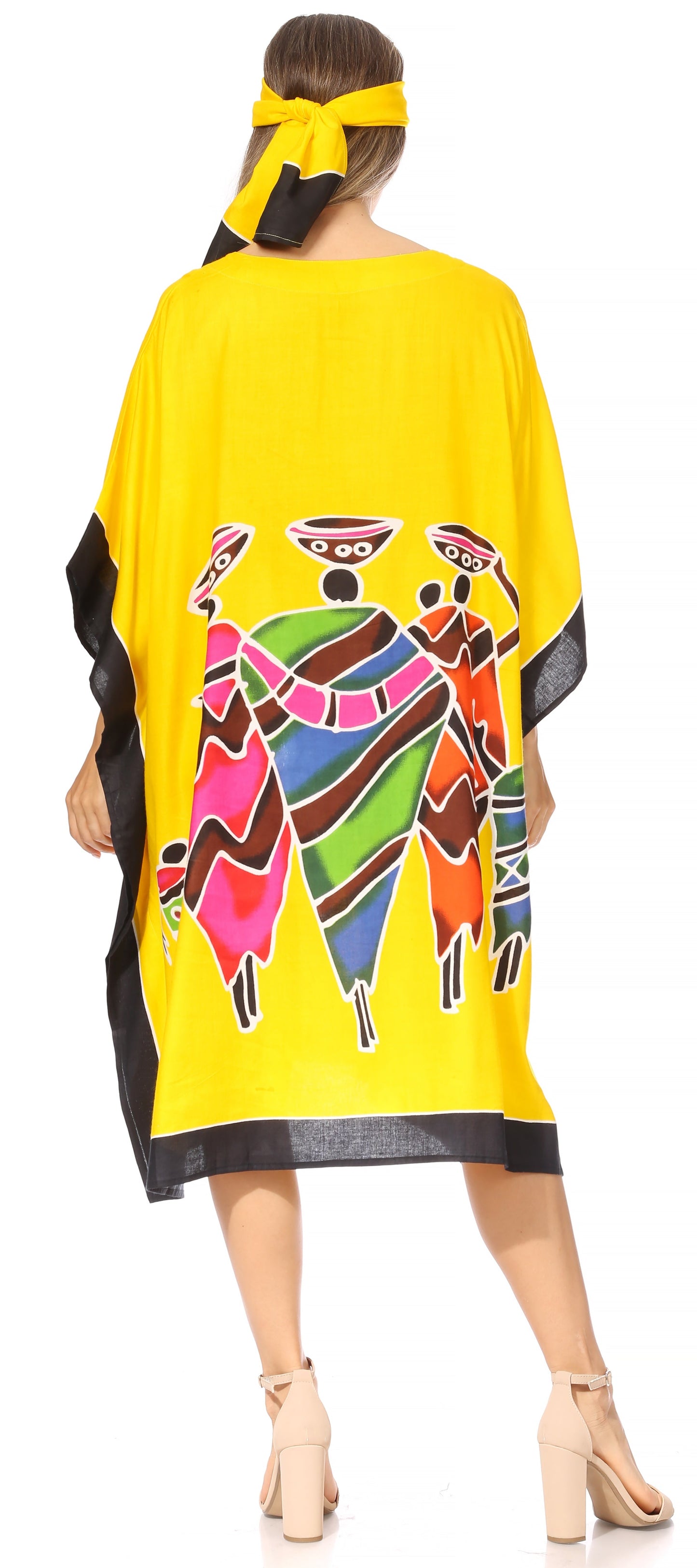 Sakkas Trina Women's Casual Loose Beach Poncho Caftan Dress Cover-up Many Print - Concordia Style Boutique