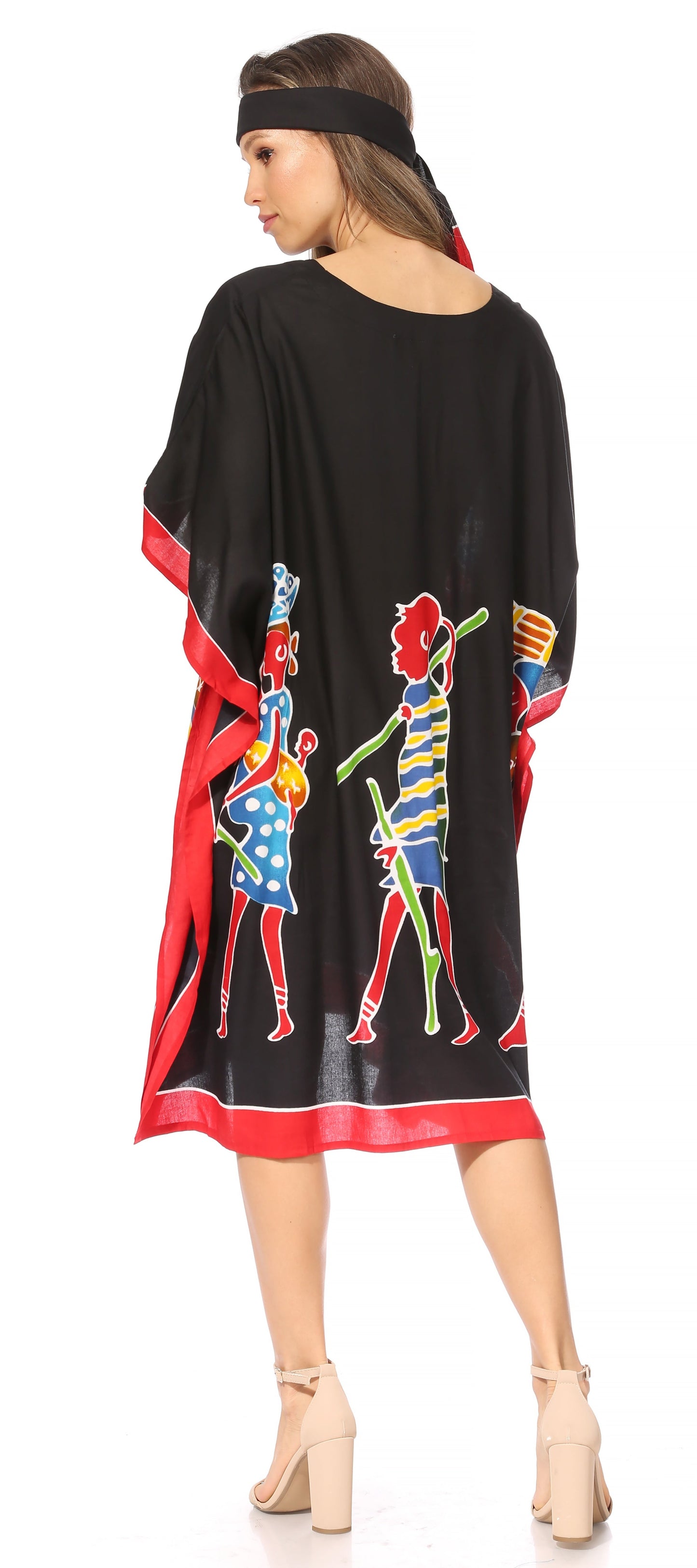 Sakkas Trina Women's Casual Loose Beach Poncho Caftan Dress Cover-up Many Print - Concordia Style Boutique