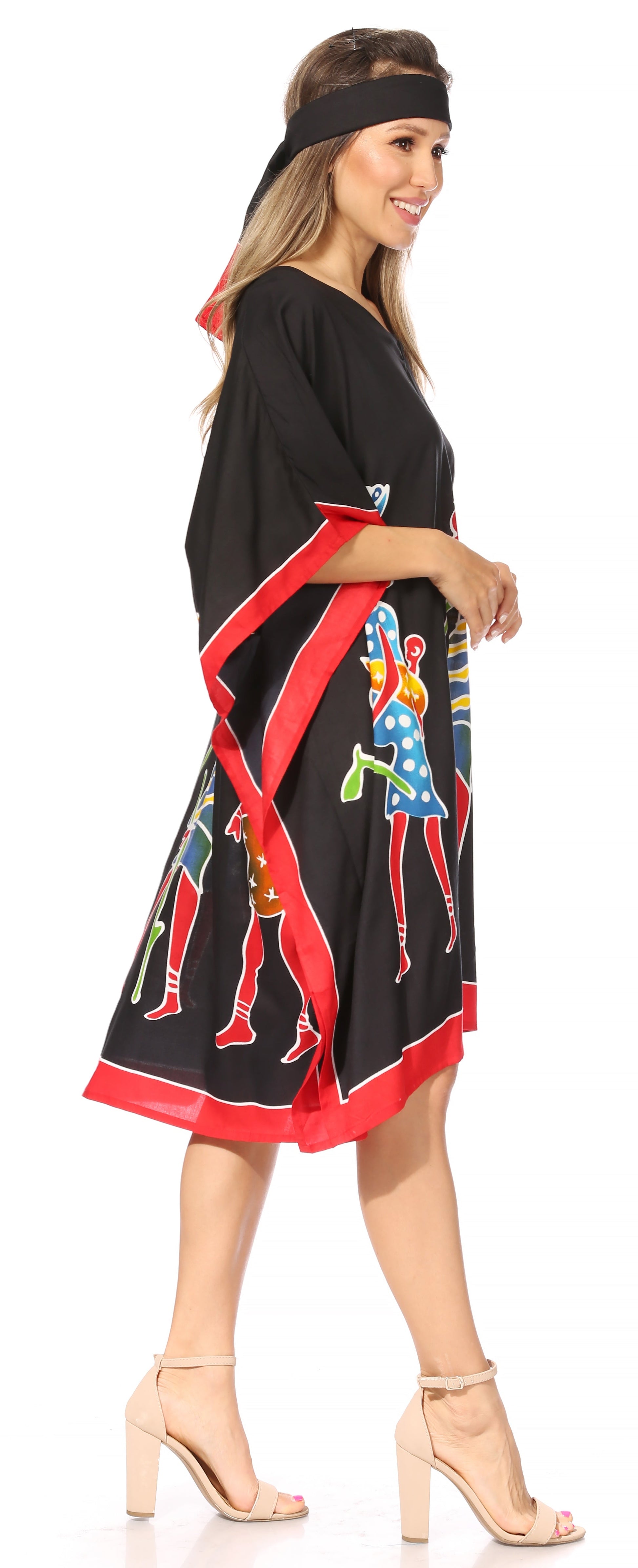 Sakkas Trina Women's Casual Loose Beach Poncho Caftan Dress Cover-up Many Print - Concordia Style Boutique