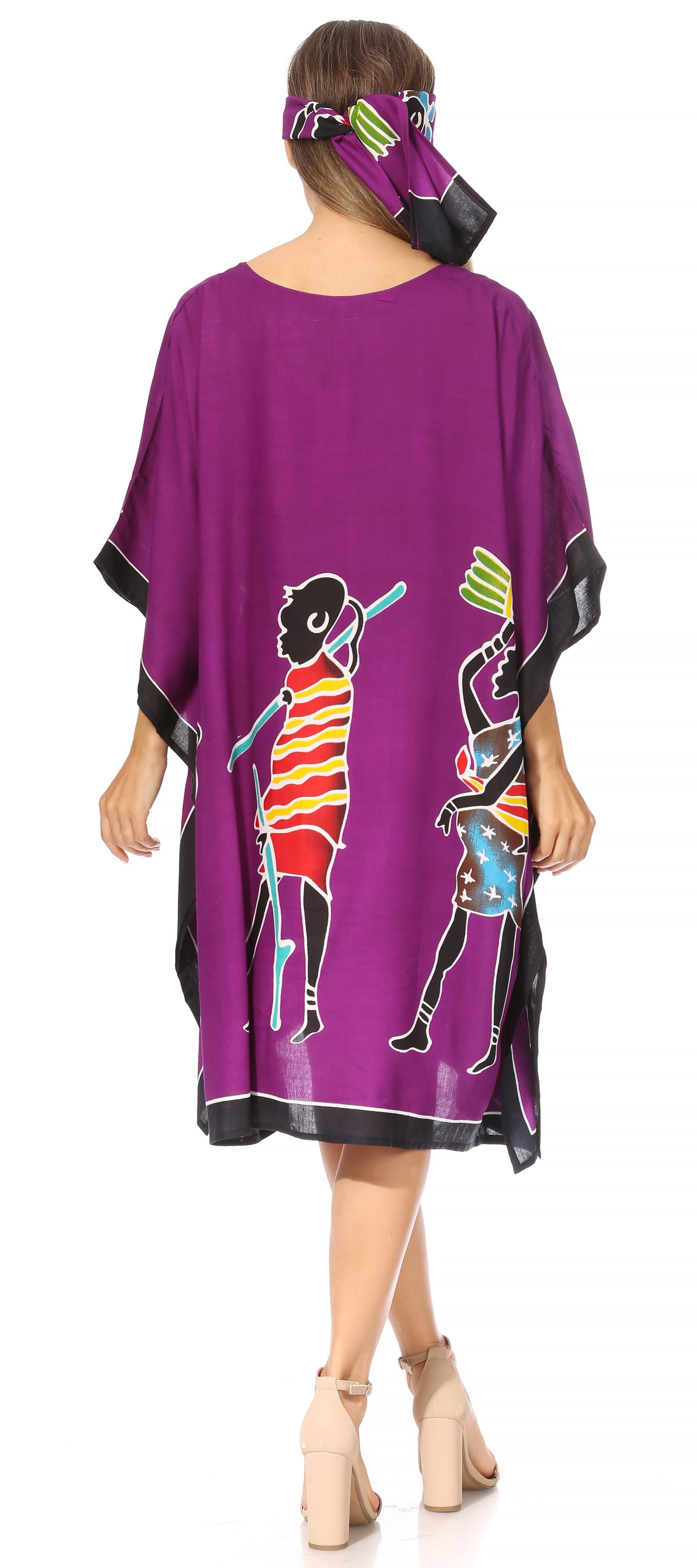 Sakkas Trina Women's Casual Loose Beach Poncho Caftan Dress Cover-up Many Print - Concordia Style Boutique