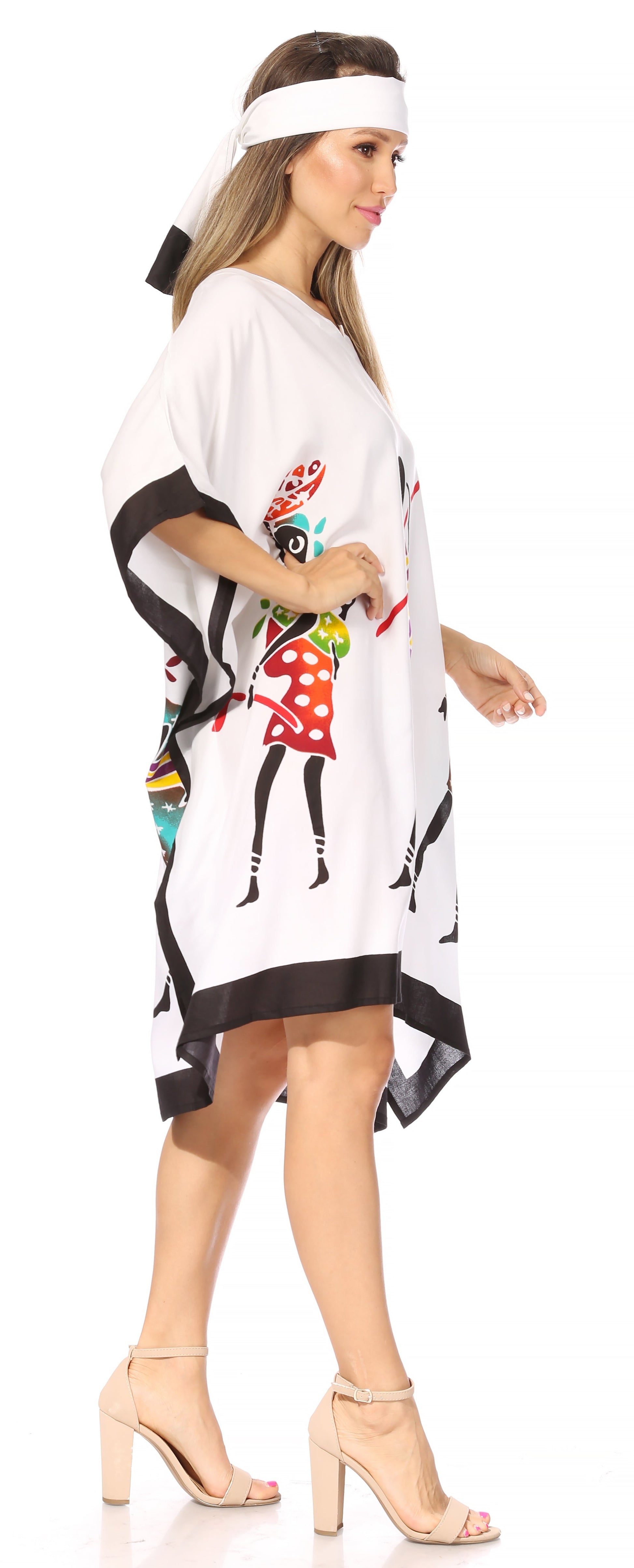 Sakkas Trina Women's Casual Loose Beach Poncho Caftan Dress Cover-up Many Print - Concordia Style Boutique