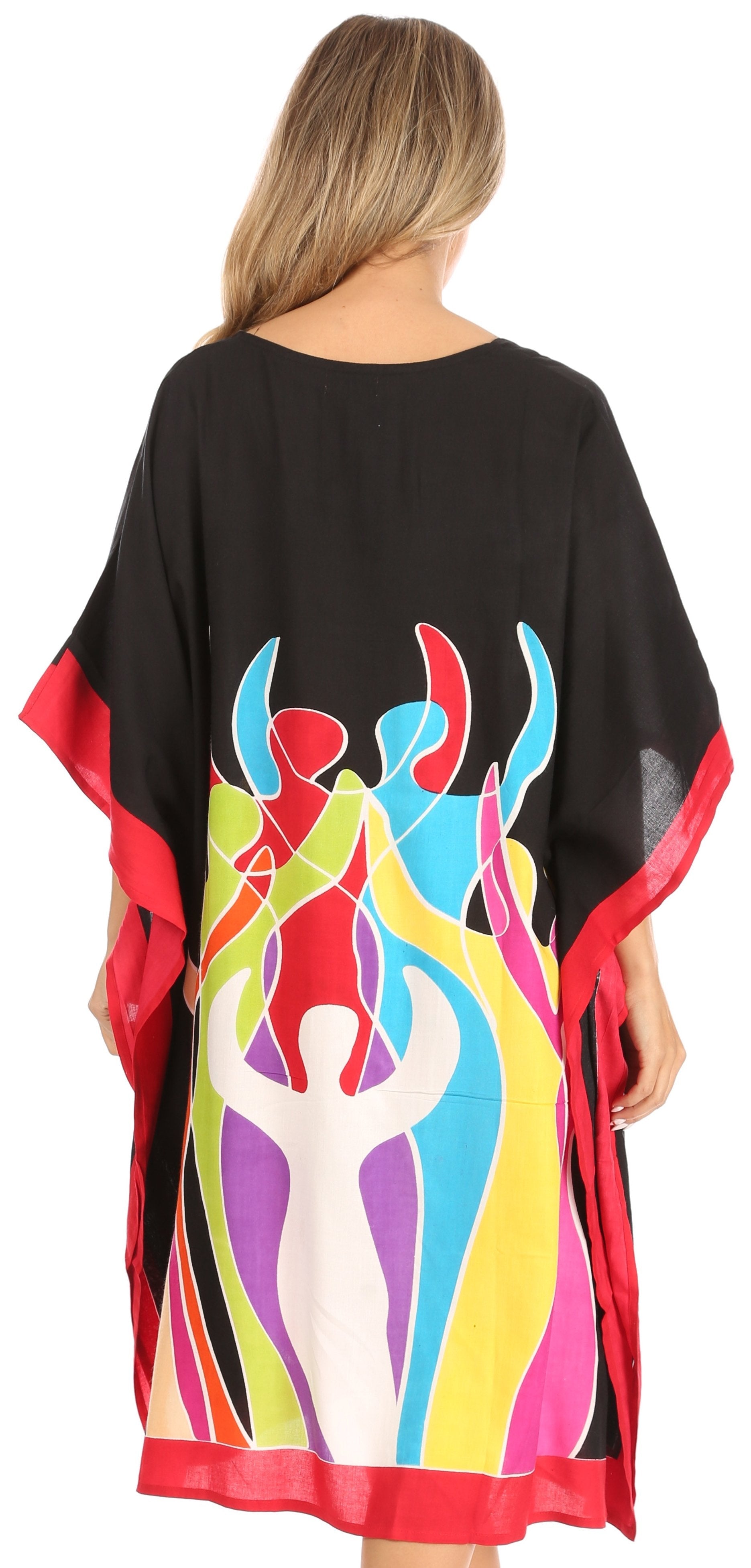 Sakkas Trina Women's Casual Loose Beach Poncho Caftan Dress Cover-up Many Print - Concordia Style Boutique