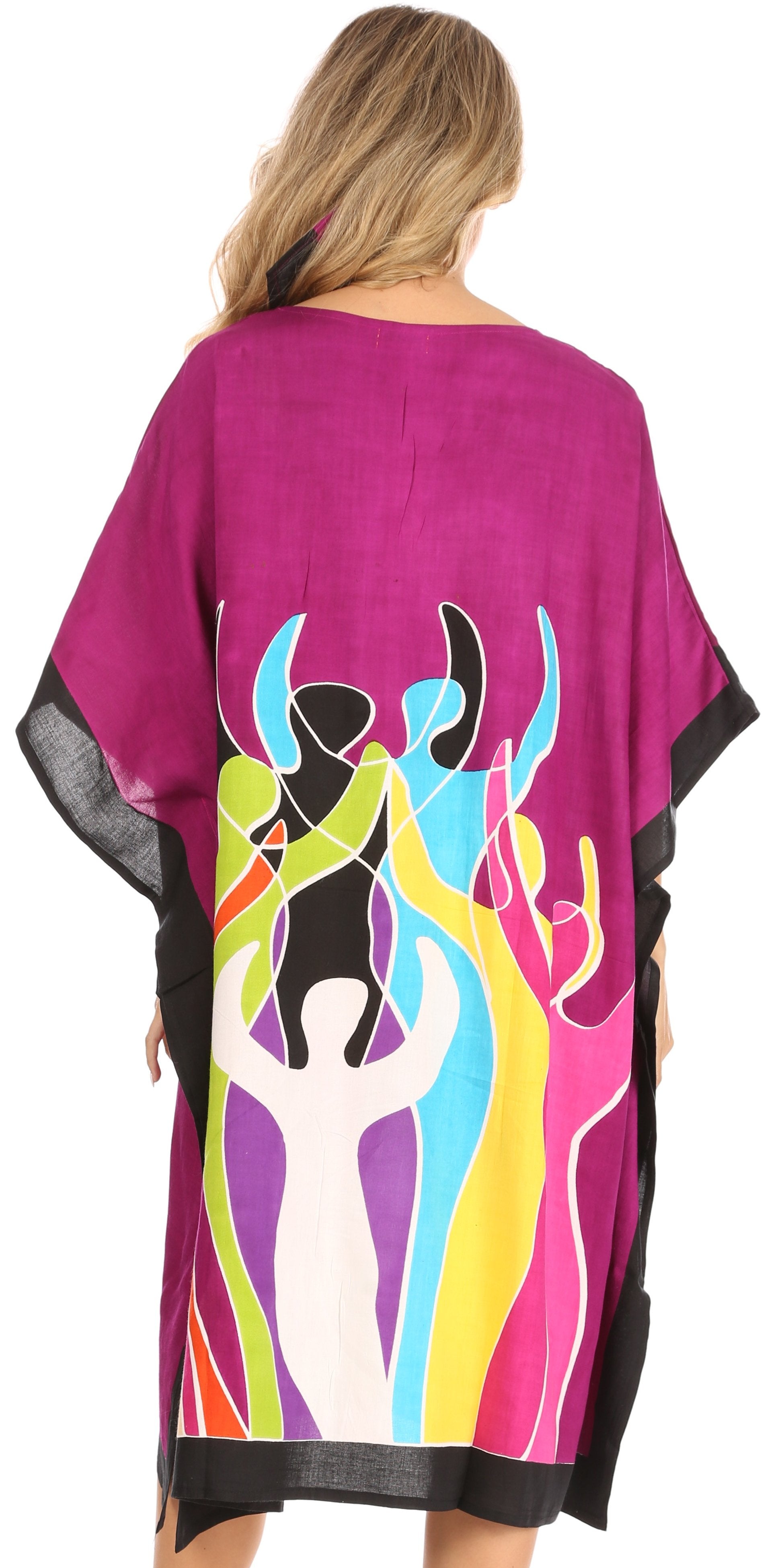 Sakkas Trina Women's Casual Loose Beach Poncho Caftan Dress Cover-up Many Print - Concordia Style Boutique
