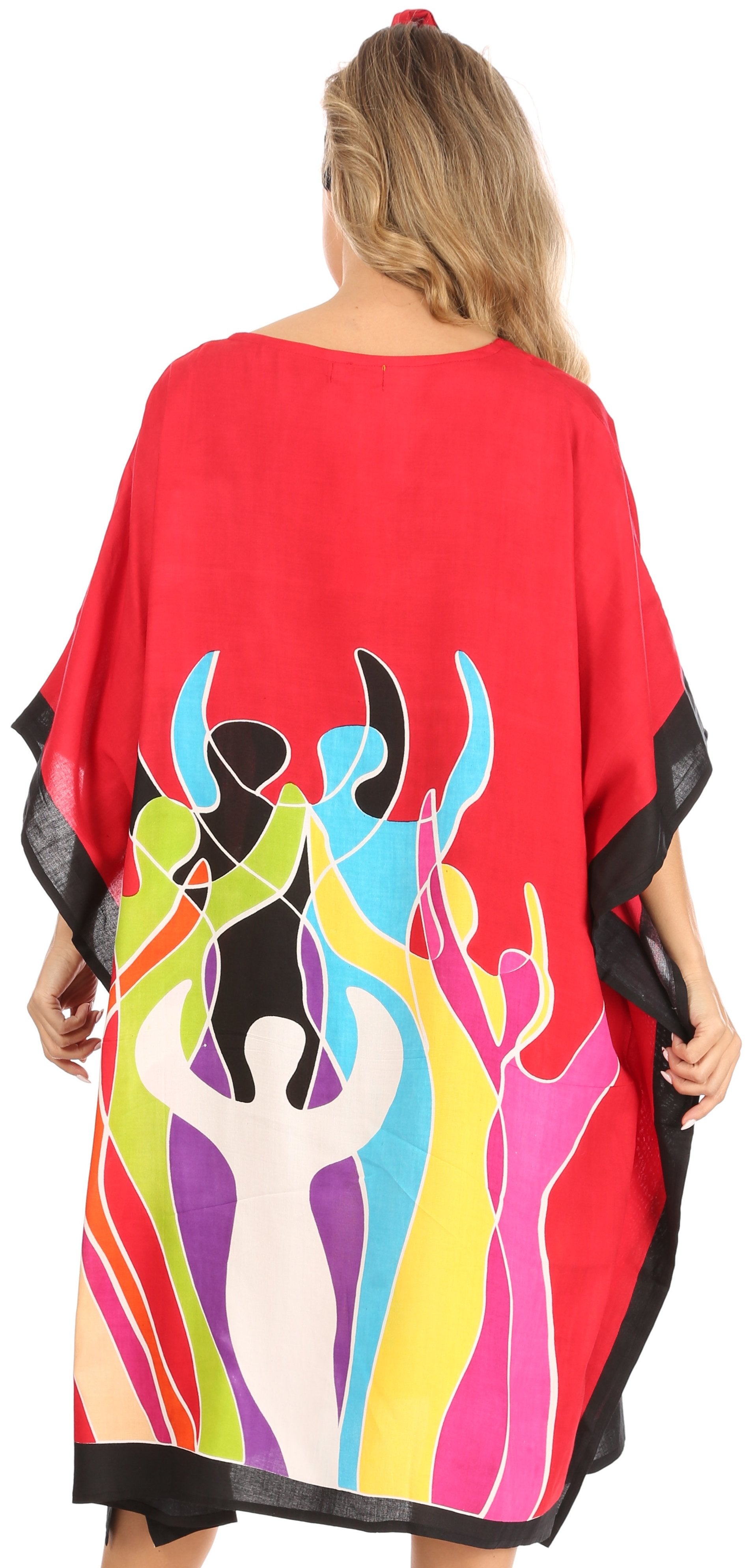 Sakkas Trina Women's Casual Loose Beach Poncho Caftan Dress Cover-up Many Print - Concordia Style Boutique