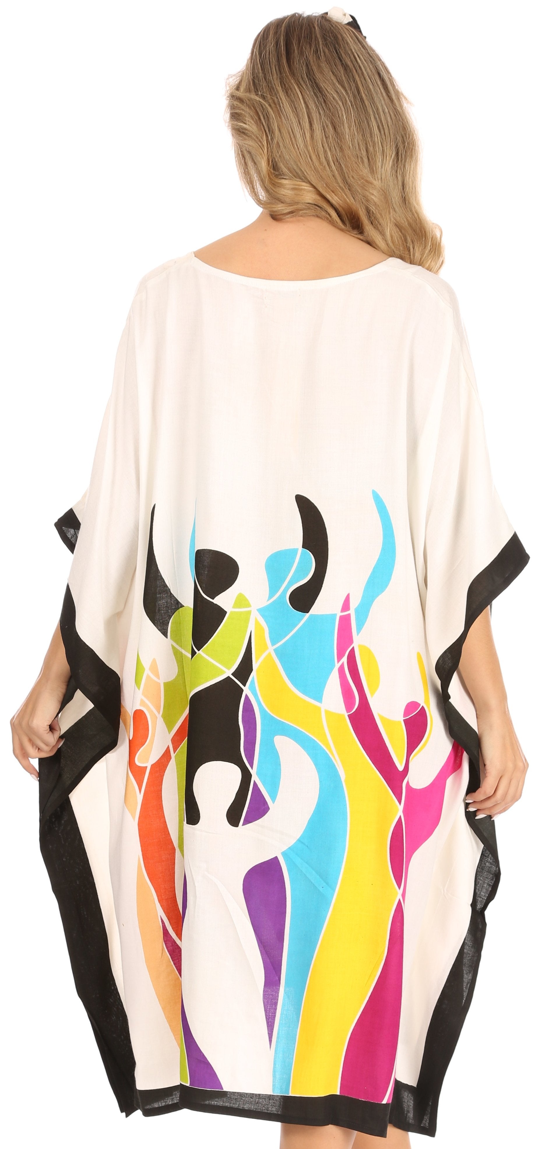 Sakkas Trina Women's Casual Loose Beach Poncho Caftan Dress Cover-up Many Print - Concordia Style Boutique