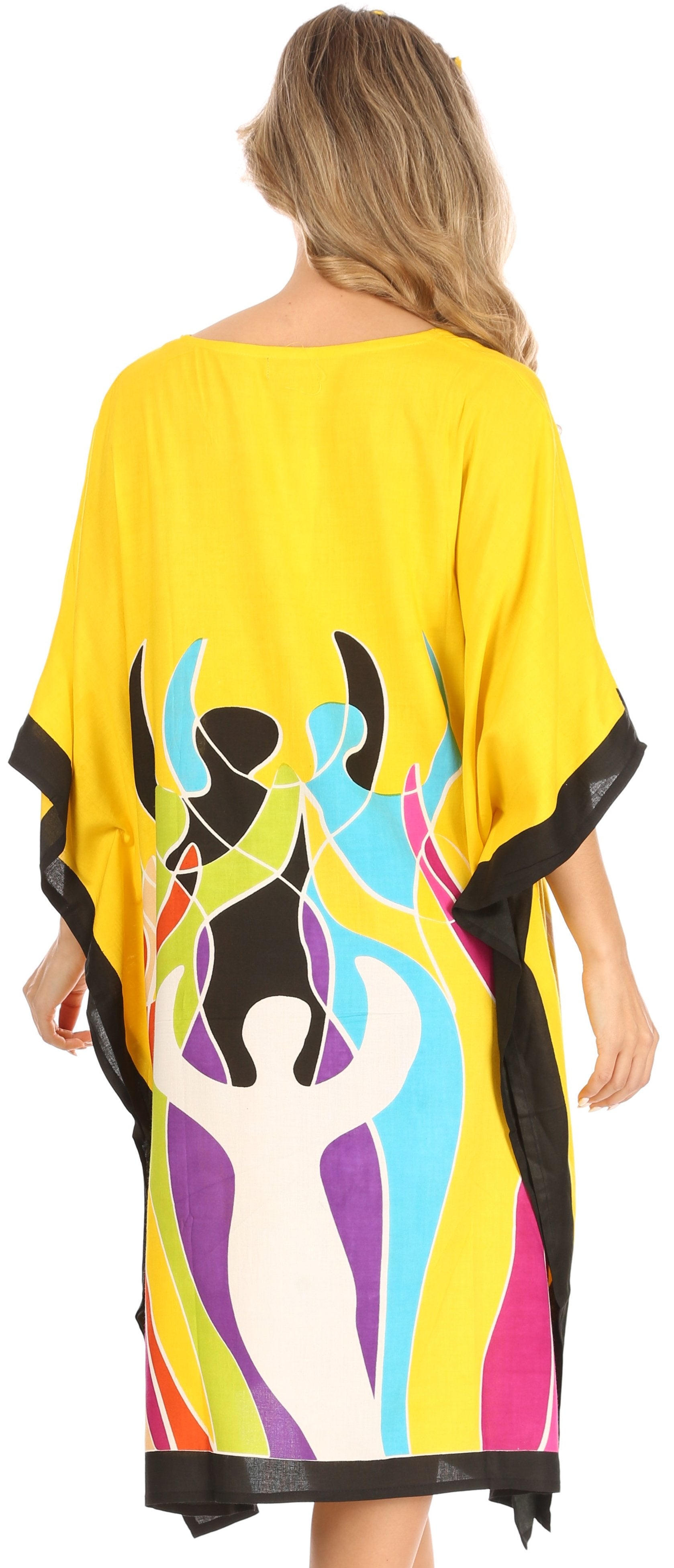 Sakkas Trina Women's Casual Loose Beach Poncho Caftan Dress Cover-up Many Print - Concordia Style Boutique