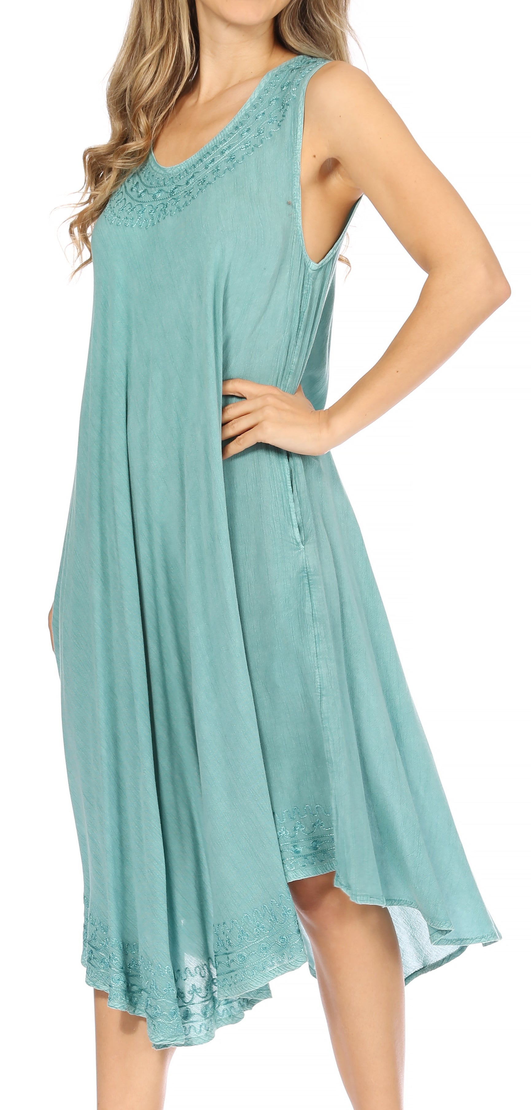 Sakkas Everyday Essentials Caftan Tank Dress / Cover Up - Concordia Style Boutique