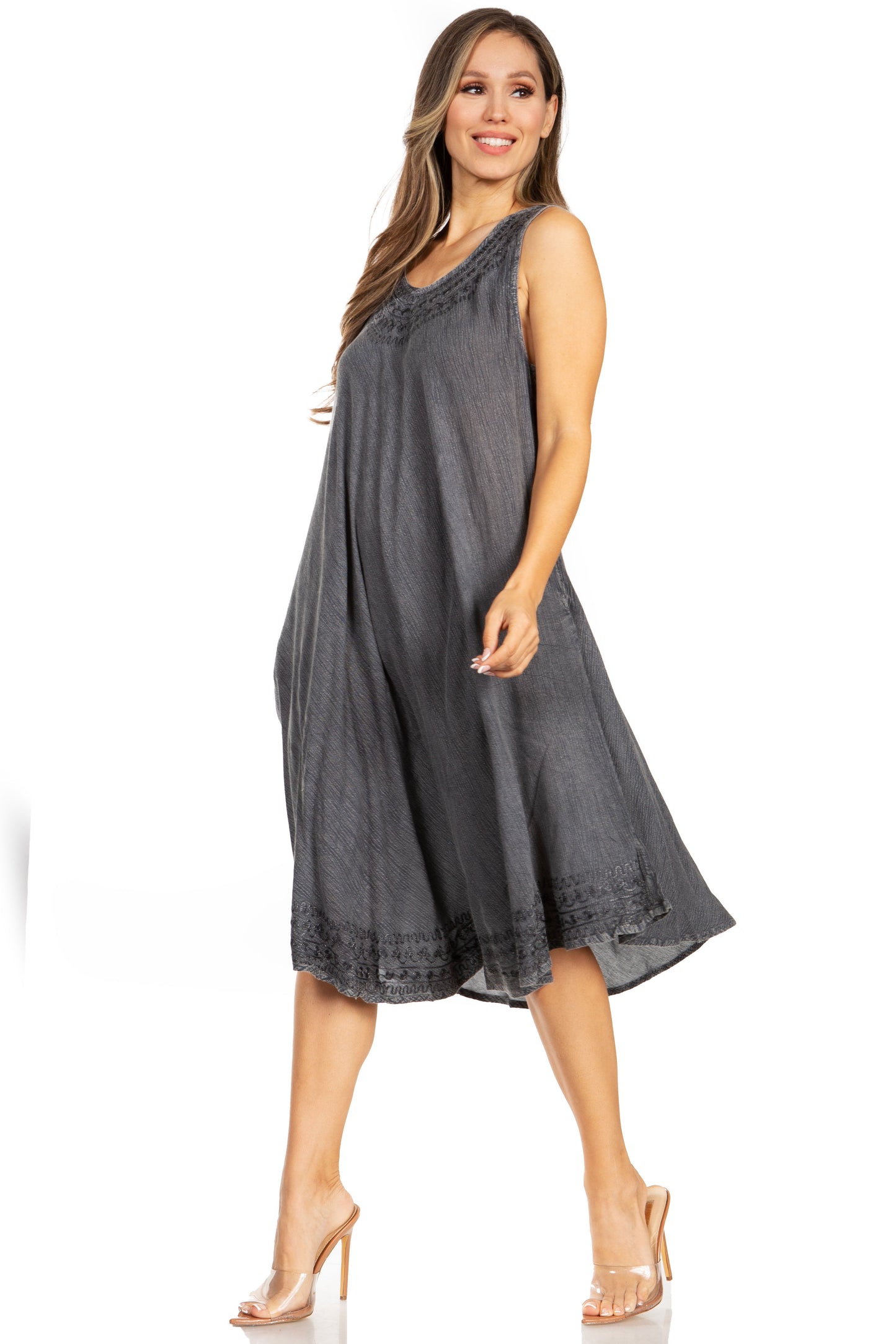 Sakkas Everyday Essentials Caftan Tank Dress / Cover Up - Concordia Style Boutique