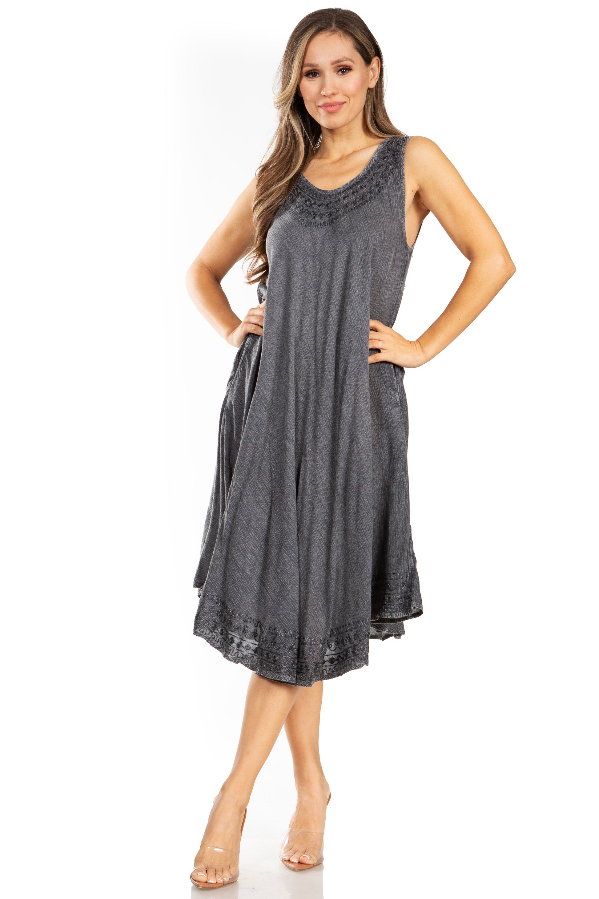 Sakkas Everyday Essentials Caftan Tank Dress / Cover Up - Concordia Style Boutique