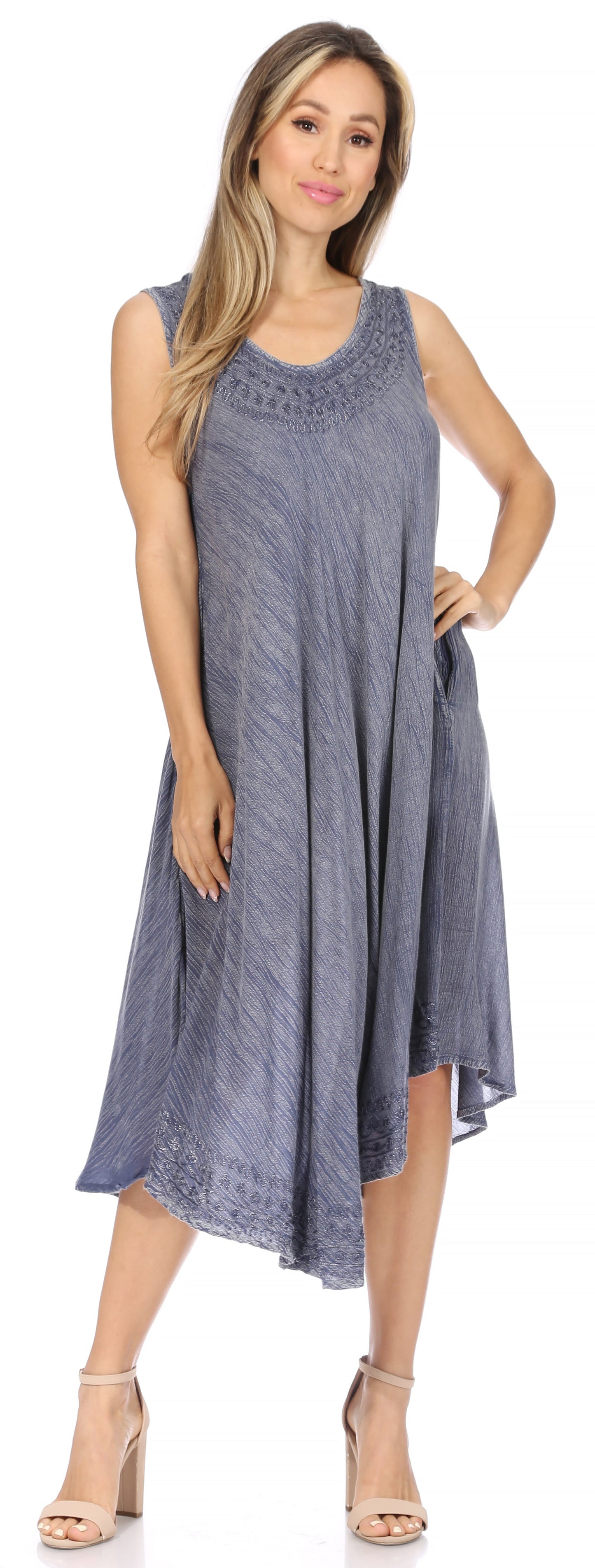 Sakkas Everyday Essentials Caftan Tank Dress / Cover Up - Concordia Style Boutique