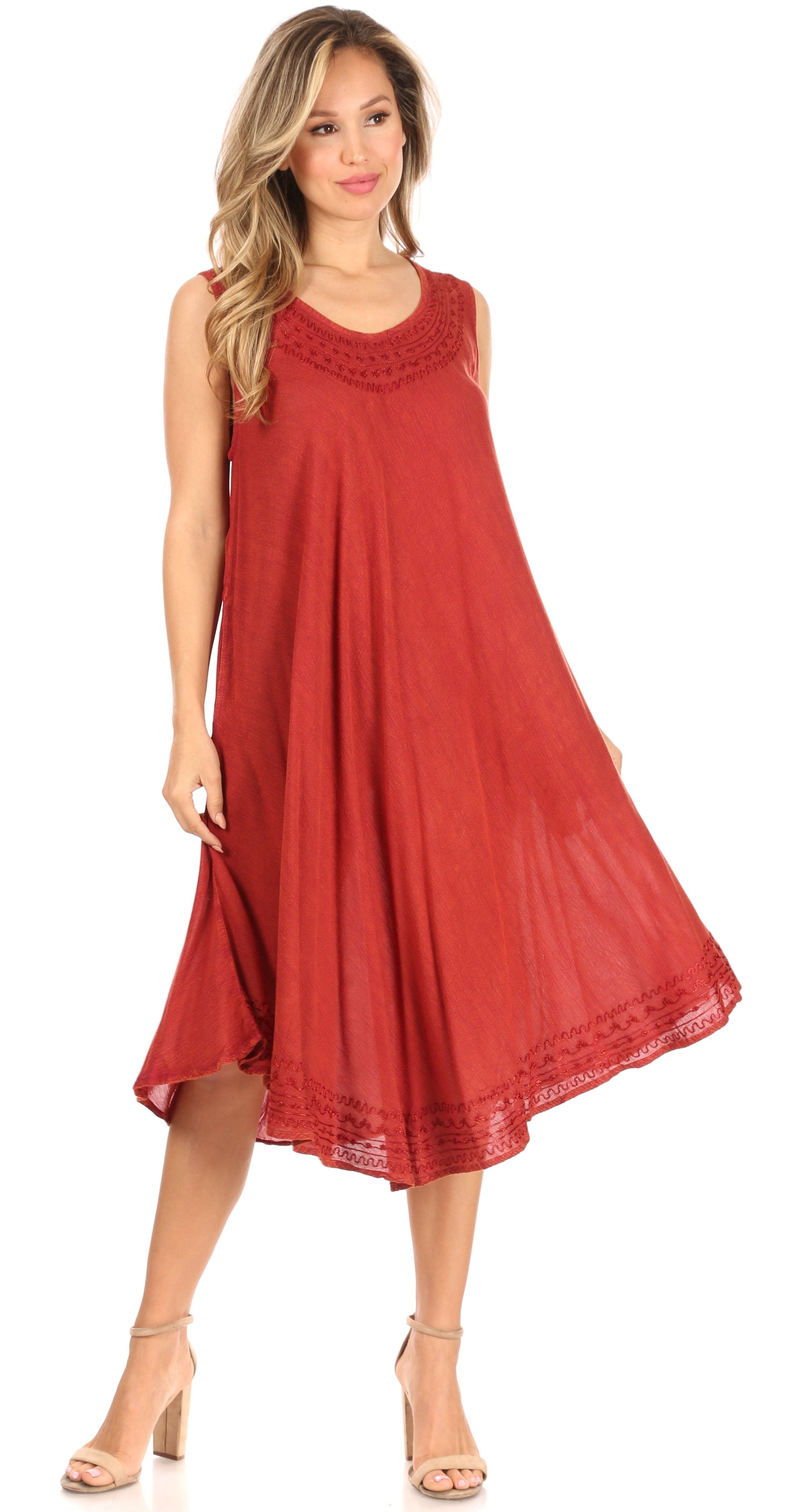 Sakkas Everyday Essentials Caftan Tank Dress / Cover Up - Concordia Style Boutique