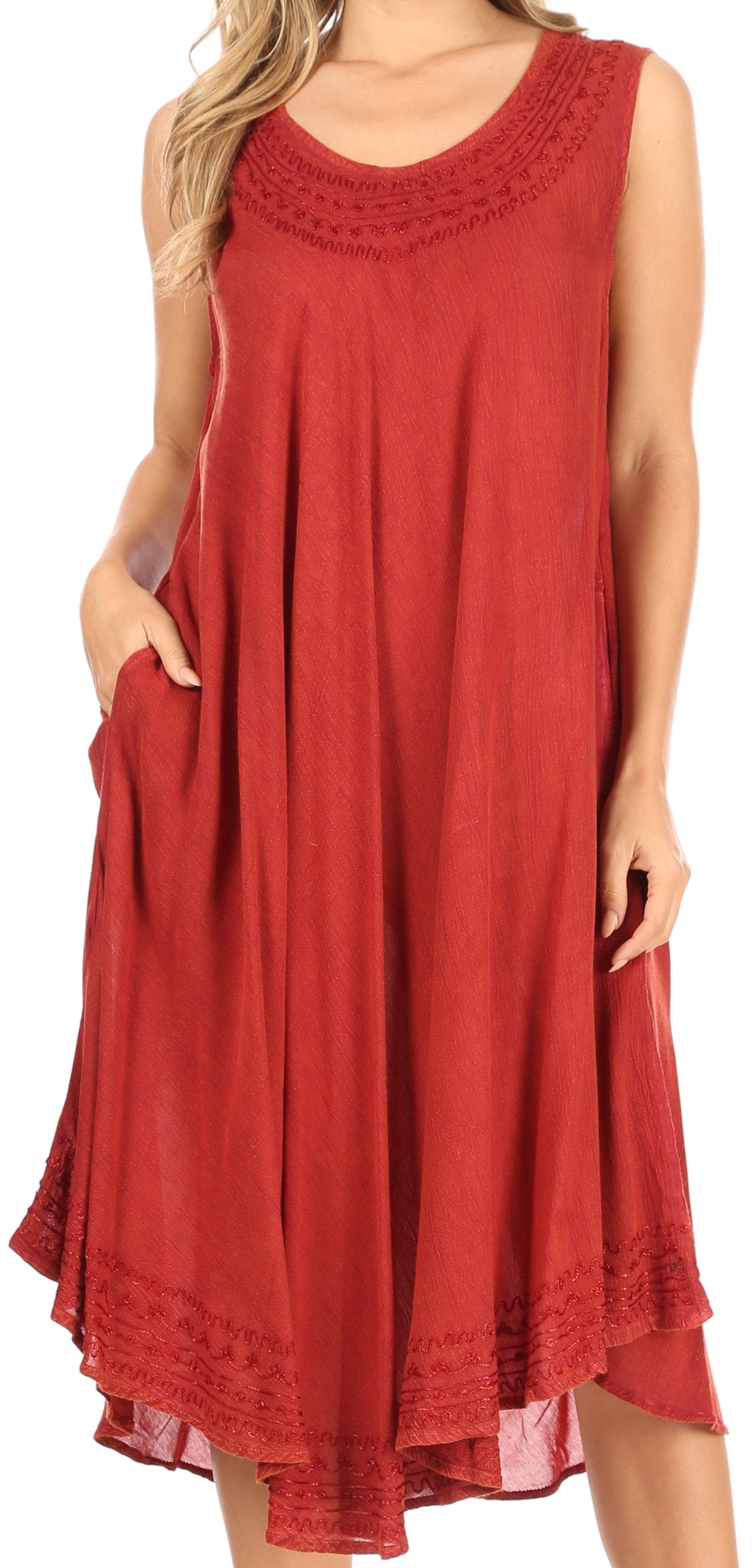 Sakkas Everyday Essentials Caftan Tank Dress / Cover Up - Concordia Style Boutique