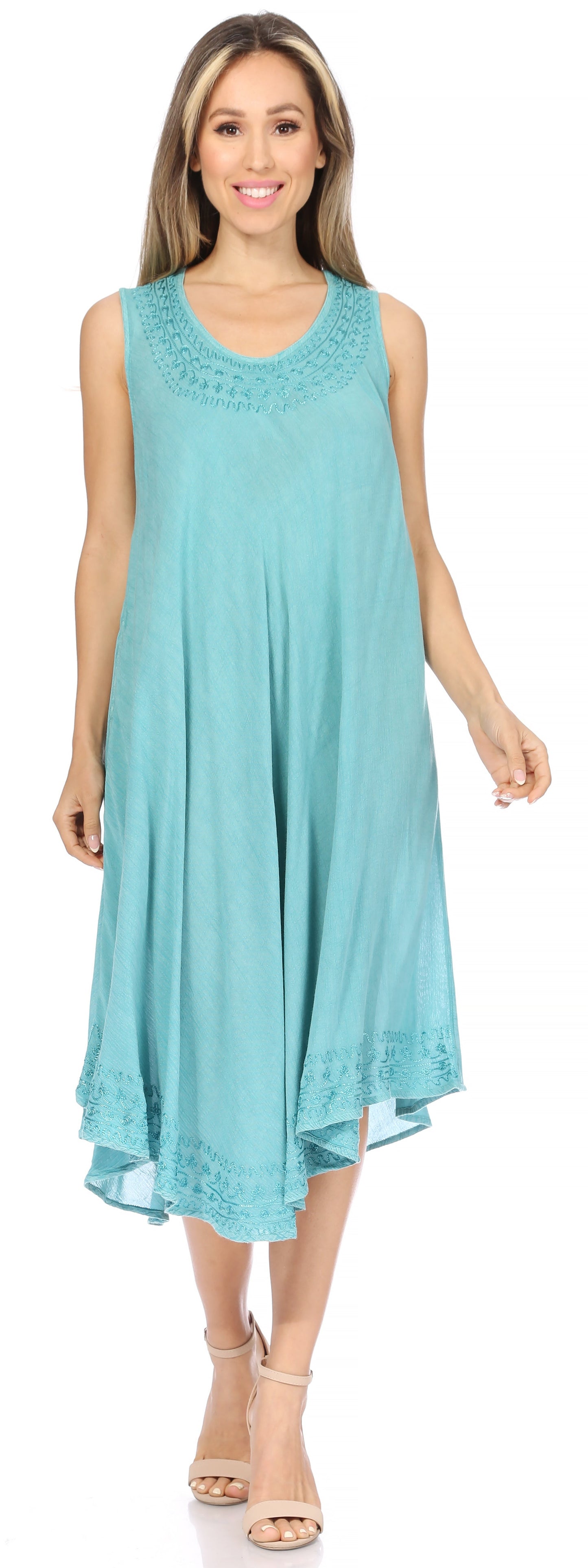 Sakkas Everyday Essentials Caftan Tank Dress / Cover Up - Concordia Style Boutique