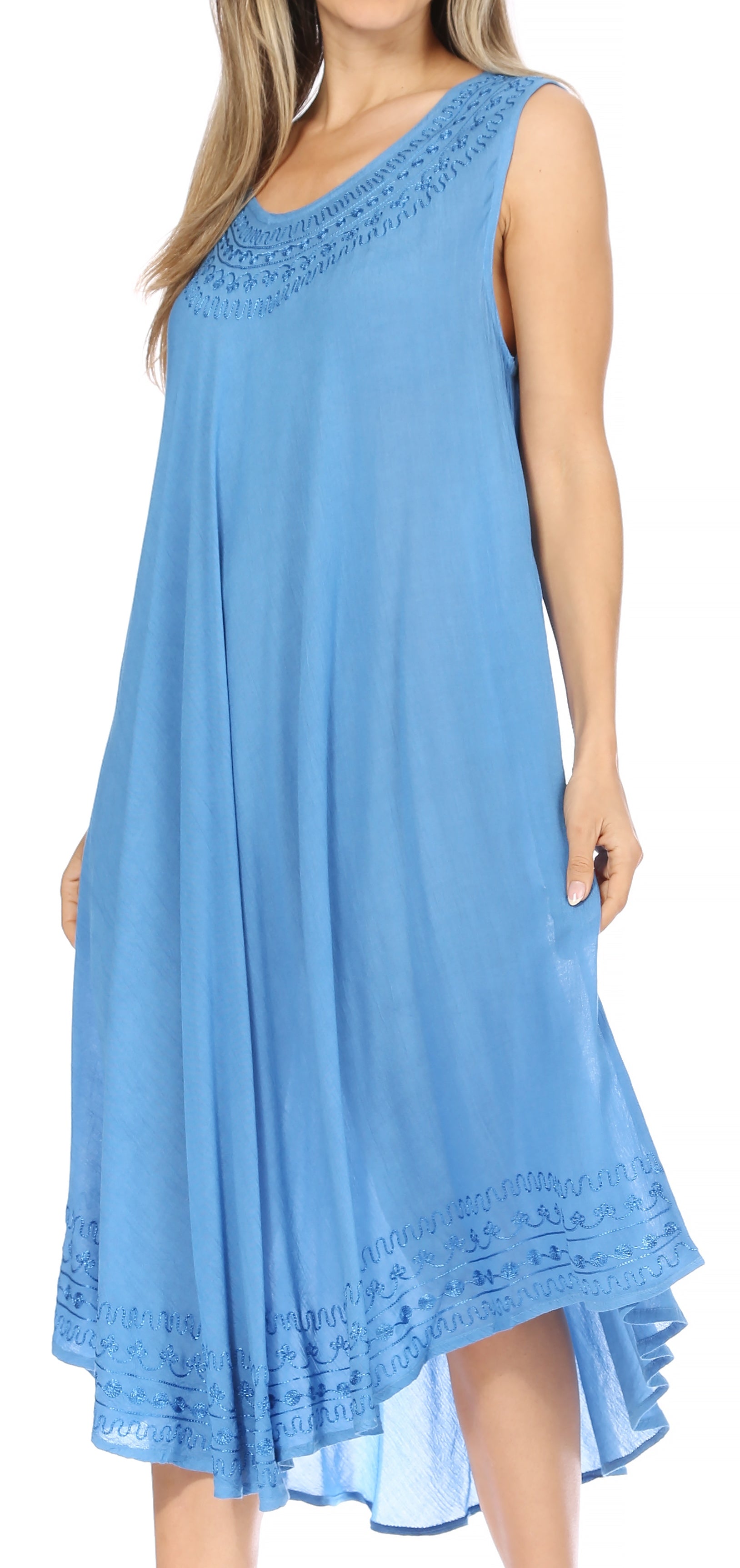 Sakkas Everyday Essentials Caftan Tank Dress / Cover Up - Concordia Style Boutique