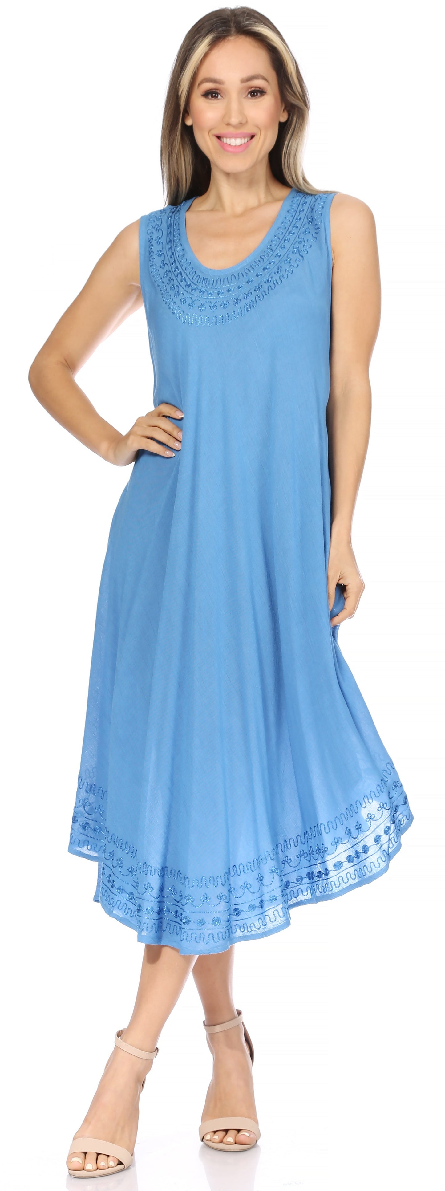 Sakkas Everyday Essentials Caftan Tank Dress / Cover Up - Concordia Style Boutique