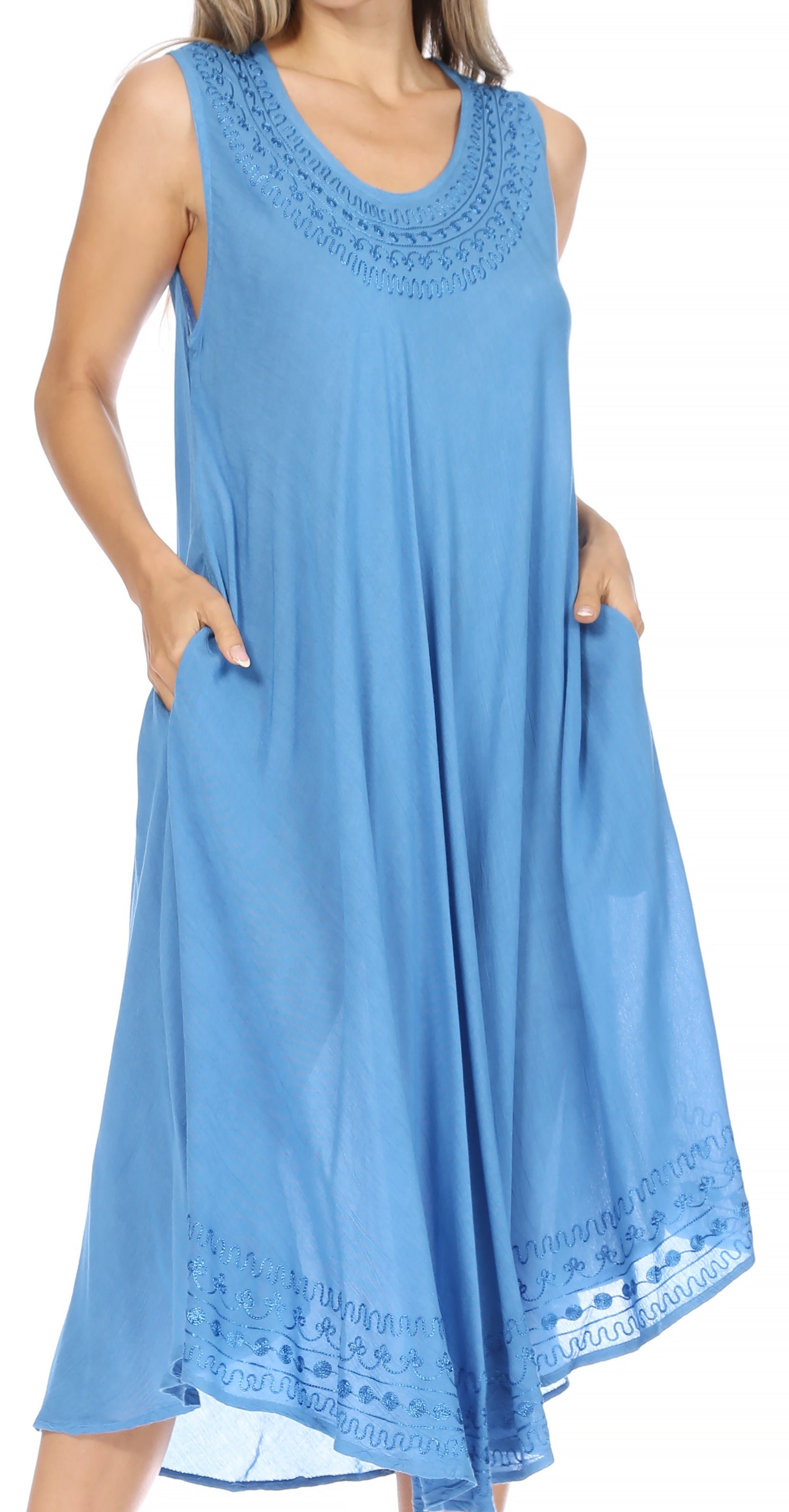 Sakkas Everyday Essentials Caftan Tank Dress / Cover Up - Concordia Style Boutique