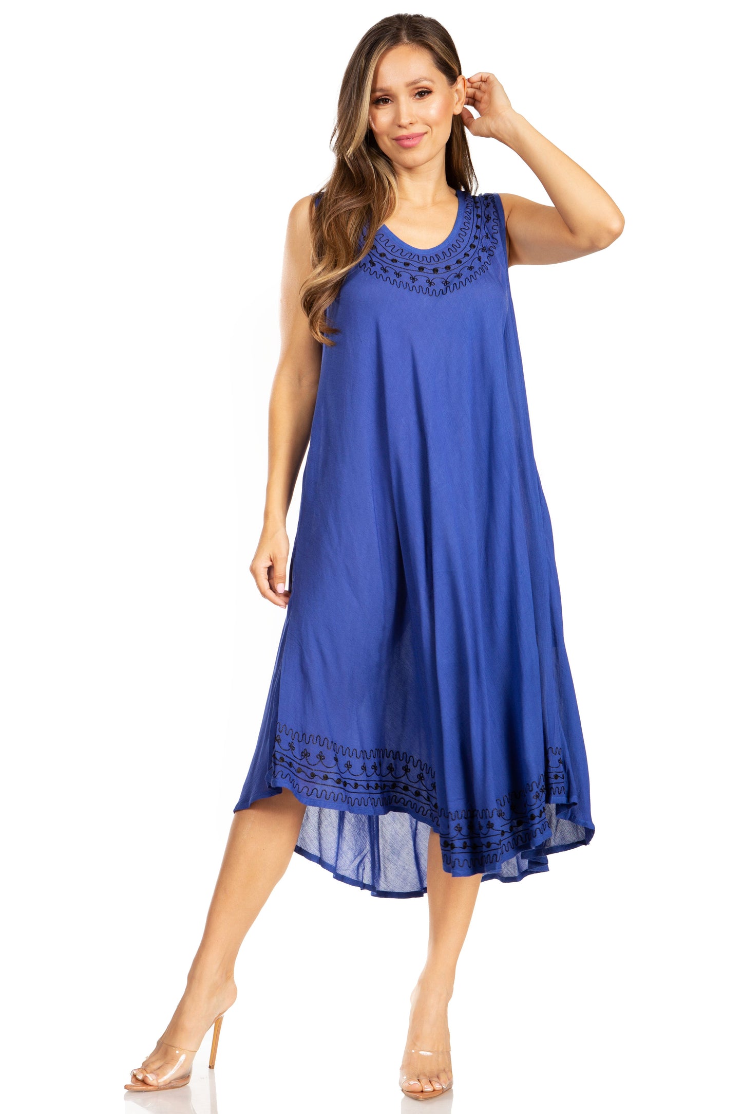 Sakkas Everyday Essentials Caftan Tank Dress / Cover Up - Concordia Style Boutique