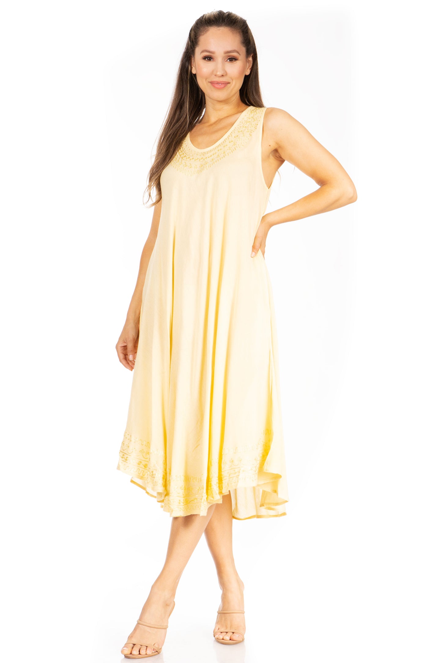 Sakkas Everyday Essentials Caftan Tank Dress / Cover Up - Concordia Style Boutique