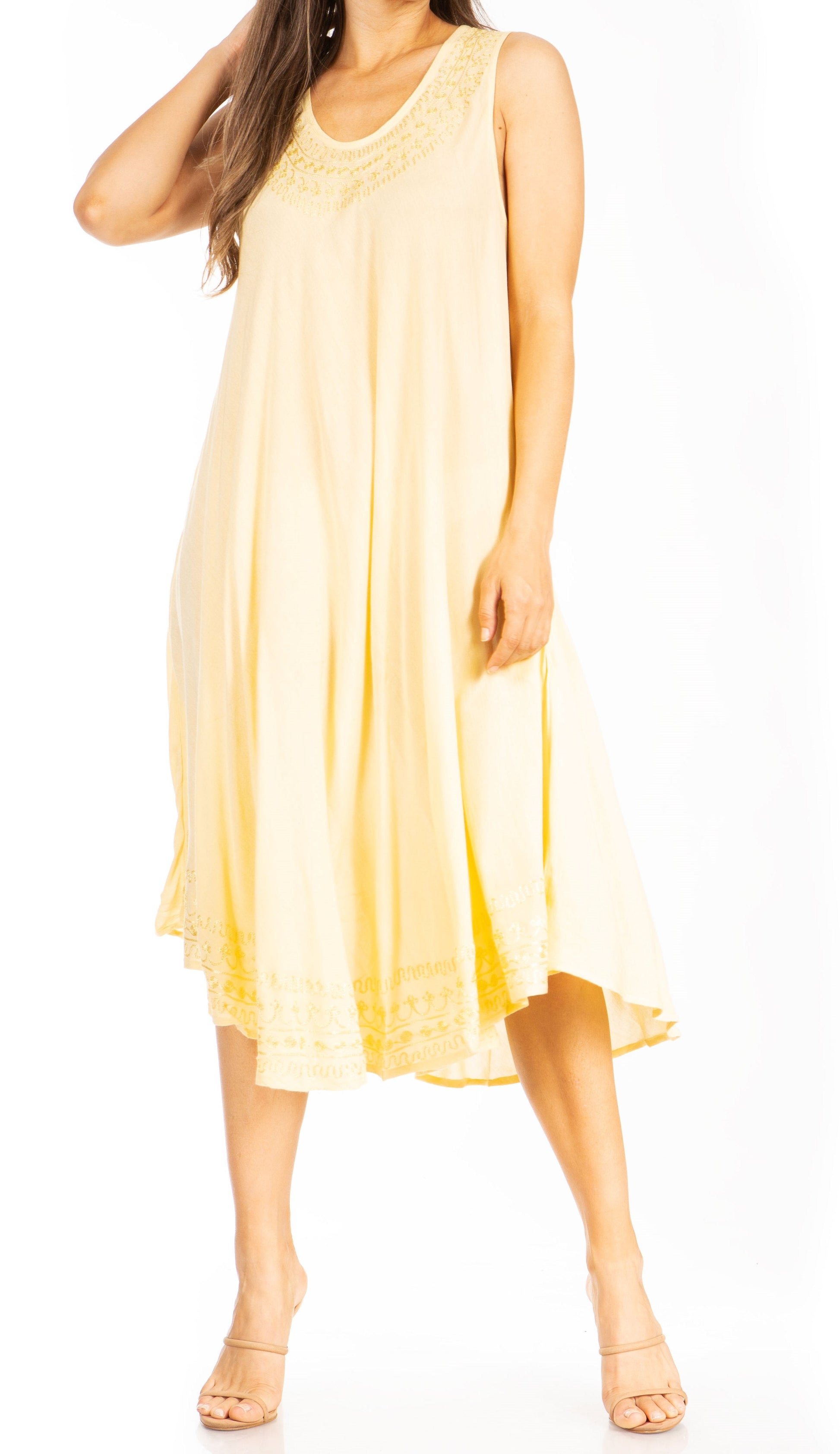 Sakkas Everyday Essentials Caftan Tank Dress / Cover Up - Concordia Style Boutique
