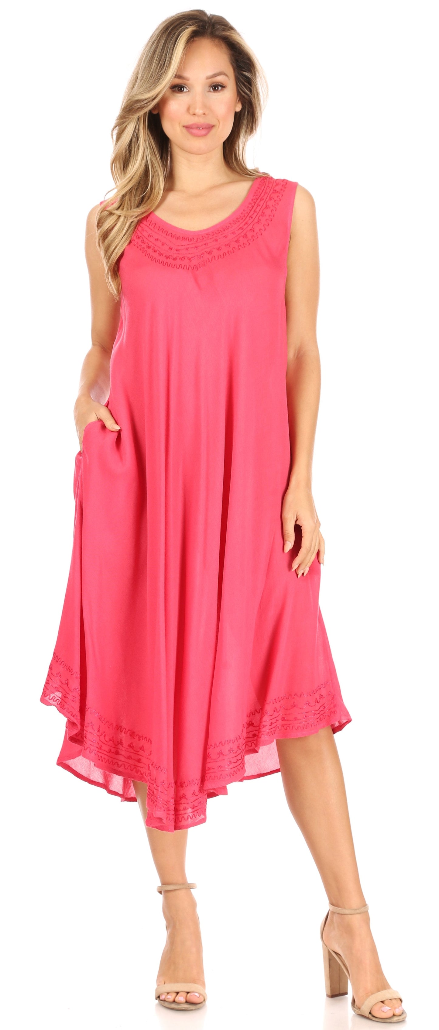 Sakkas Everyday Essentials Caftan Tank Dress / Cover Up - Concordia Style Boutique
