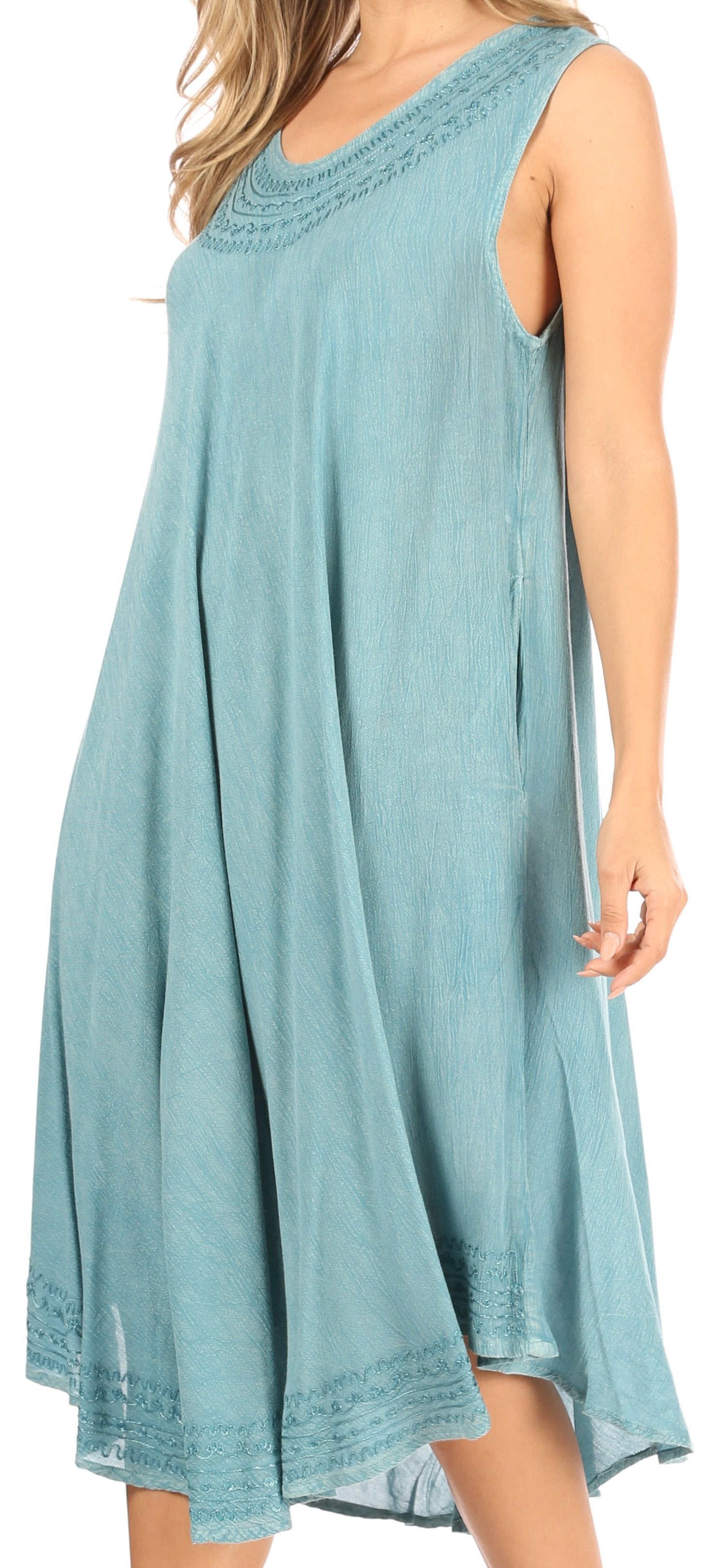 Sakkas Everyday Essentials Caftan Tank Dress / Cover Up - Concordia Style Boutique