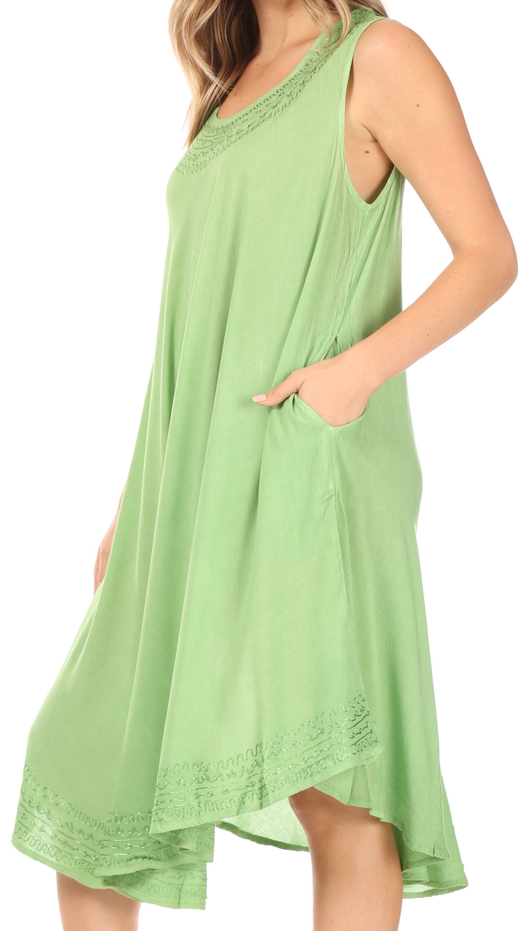 Sakkas Everyday Essentials Caftan Tank Dress / Cover Up - Concordia Style Boutique