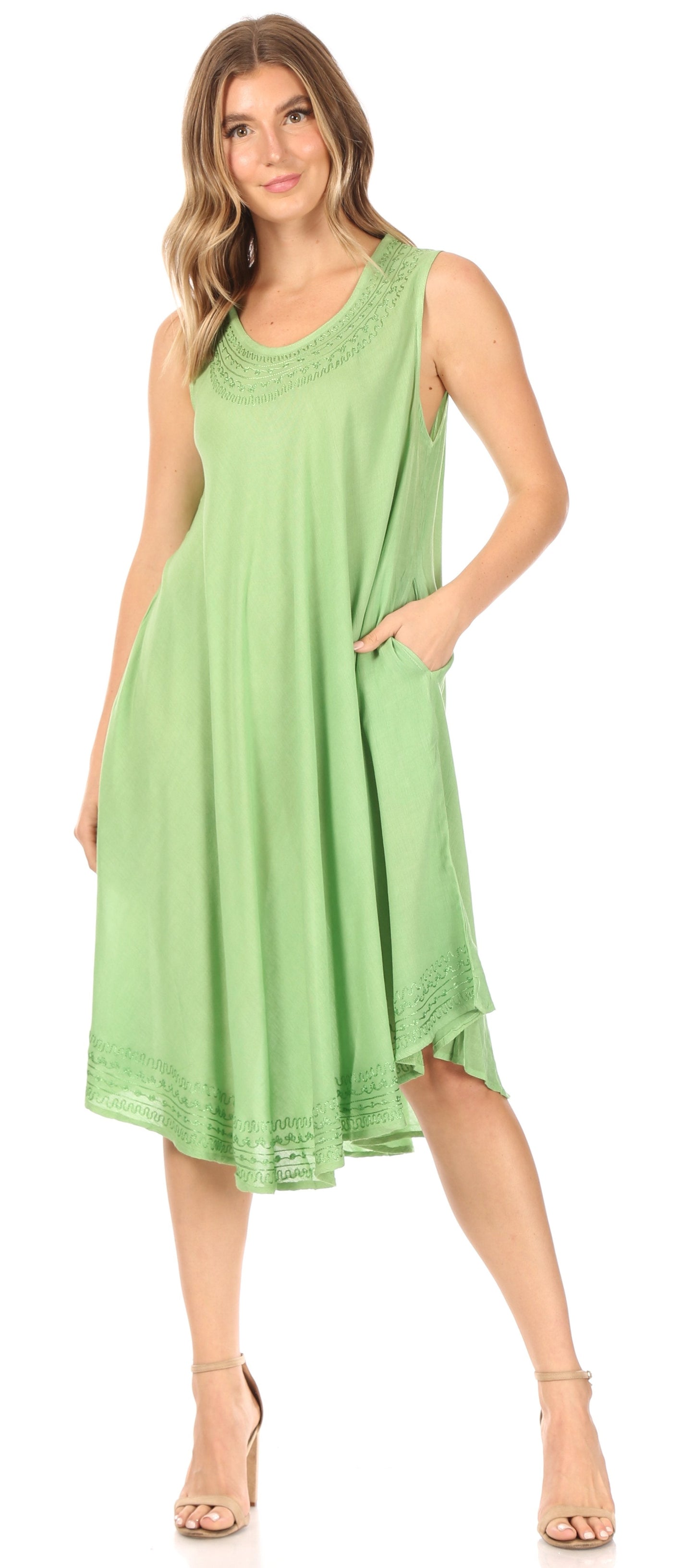 Sakkas Everyday Essentials Caftan Tank Dress / Cover Up - Concordia Style Boutique