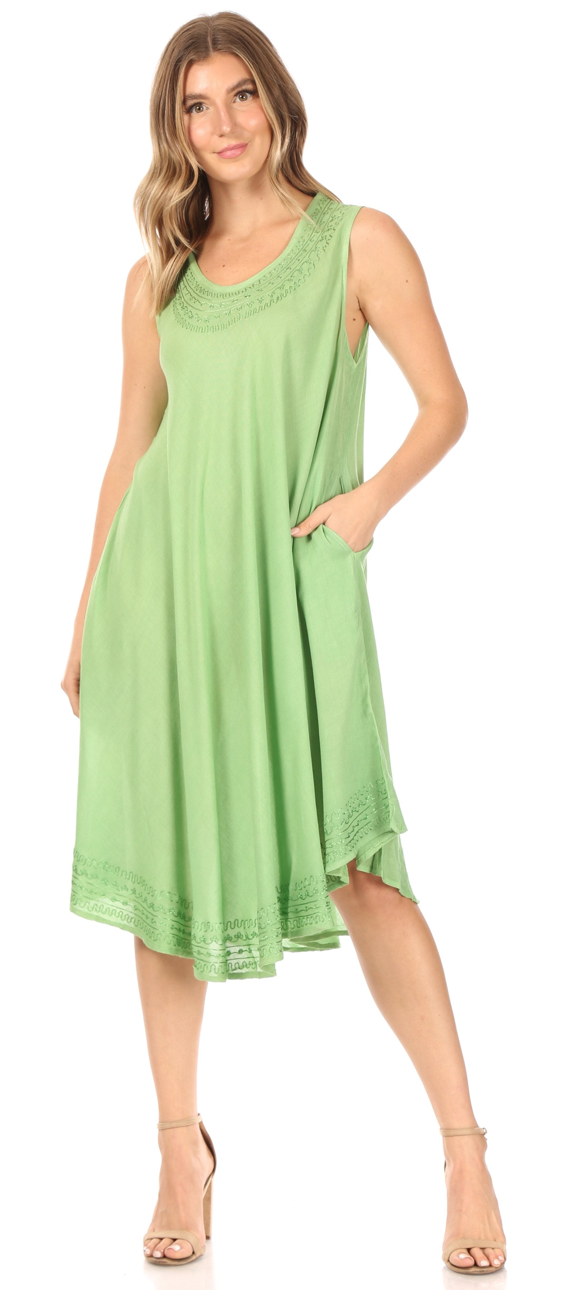 Sakkas Everyday Essentials Caftan Tank Dress / Cover Up - Concordia Style Boutique