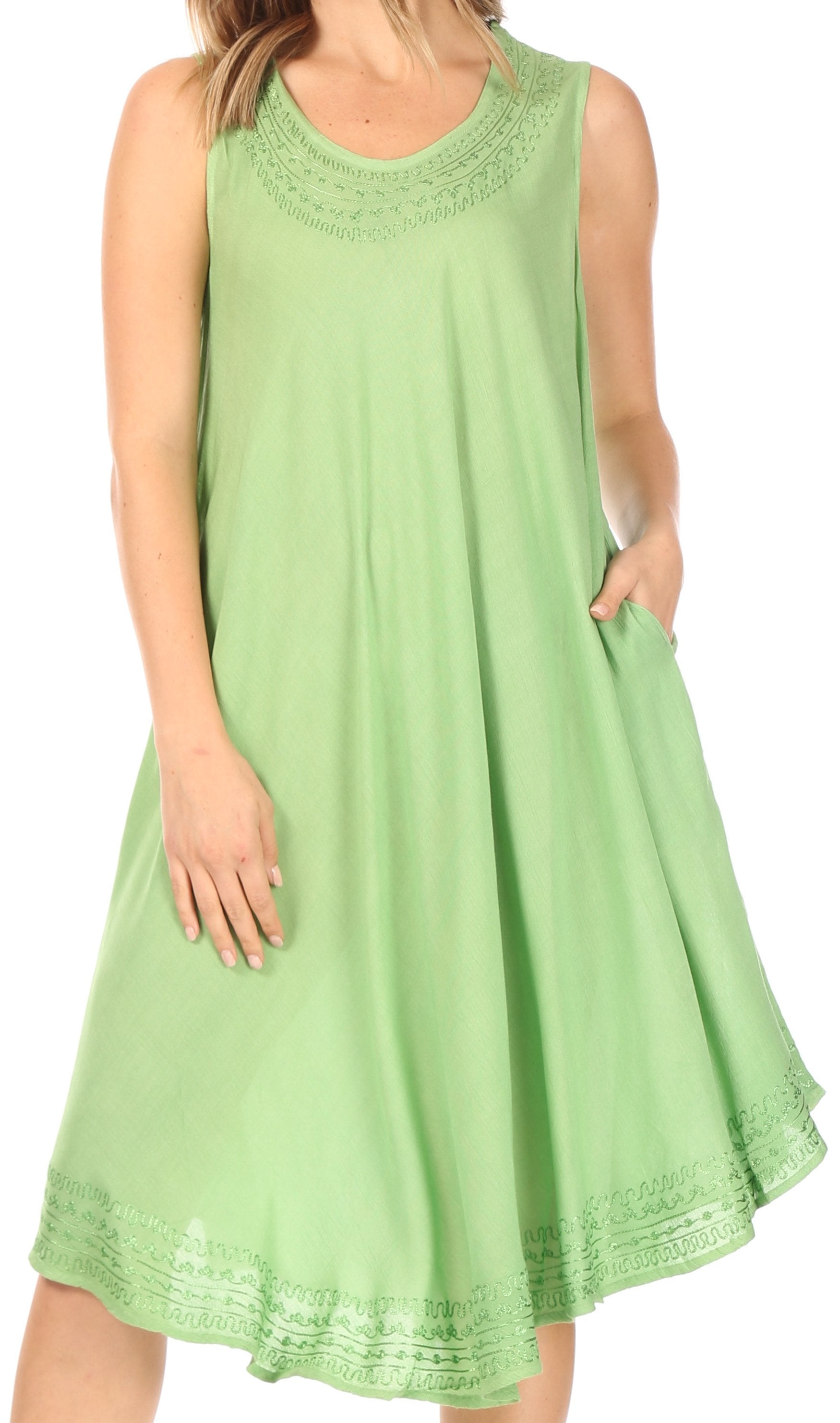 Sakkas Everyday Essentials Caftan Tank Dress / Cover Up - Concordia Style Boutique