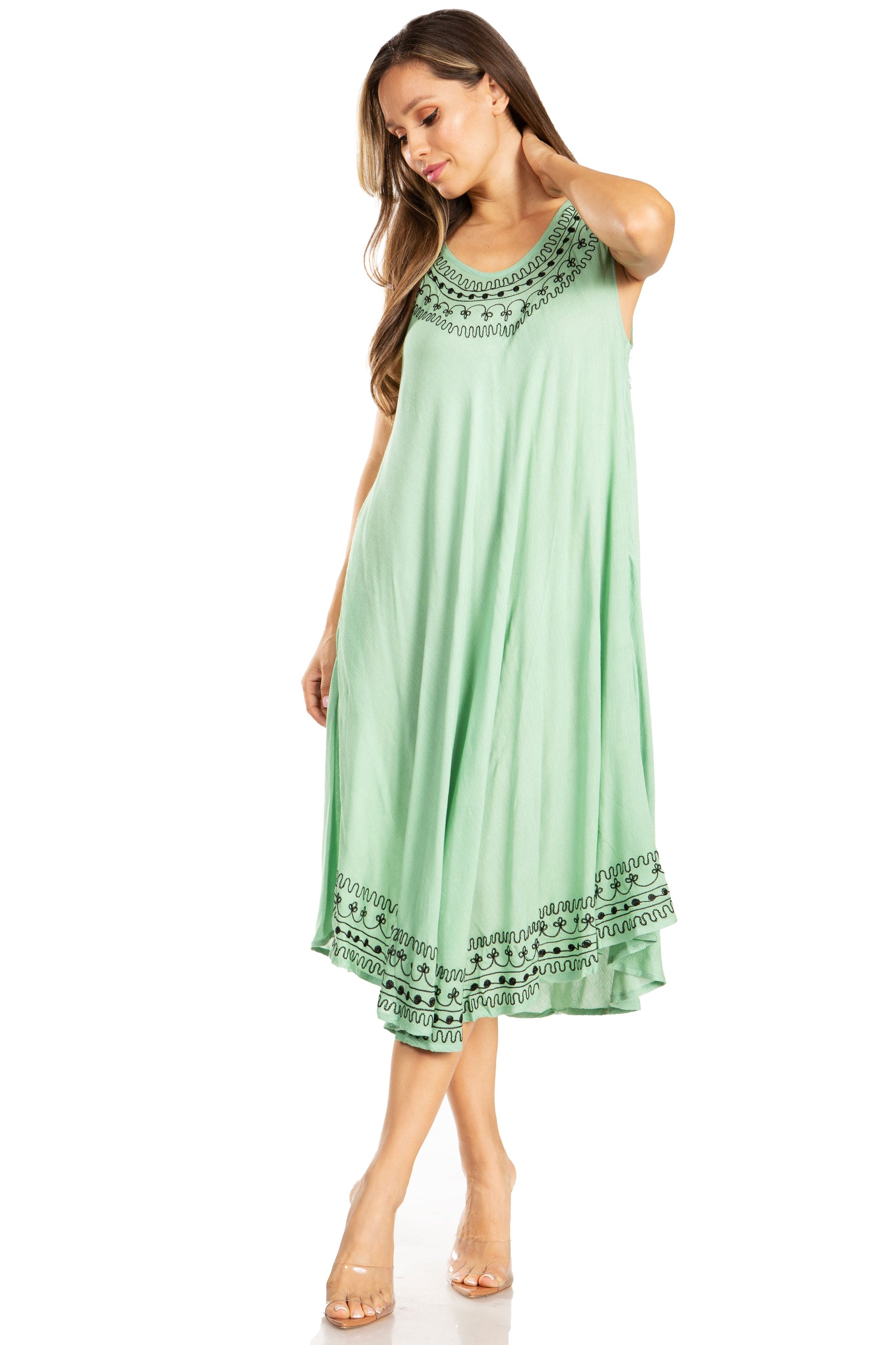 Sakkas Everyday Essentials Caftan Tank Dress / Cover Up - Concordia Style Boutique