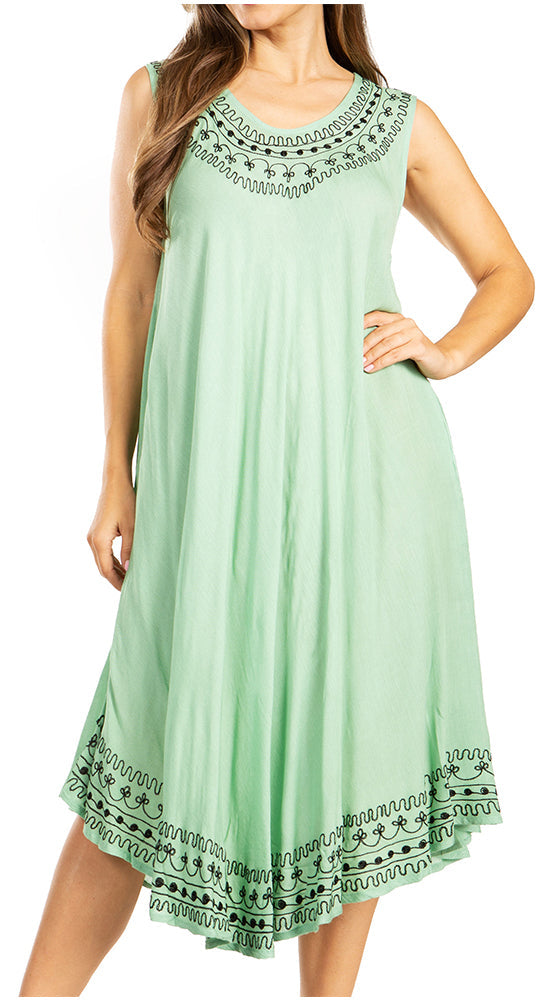 Sakkas Everyday Essentials Caftan Tank Dress / Cover Up - Concordia Style Boutique