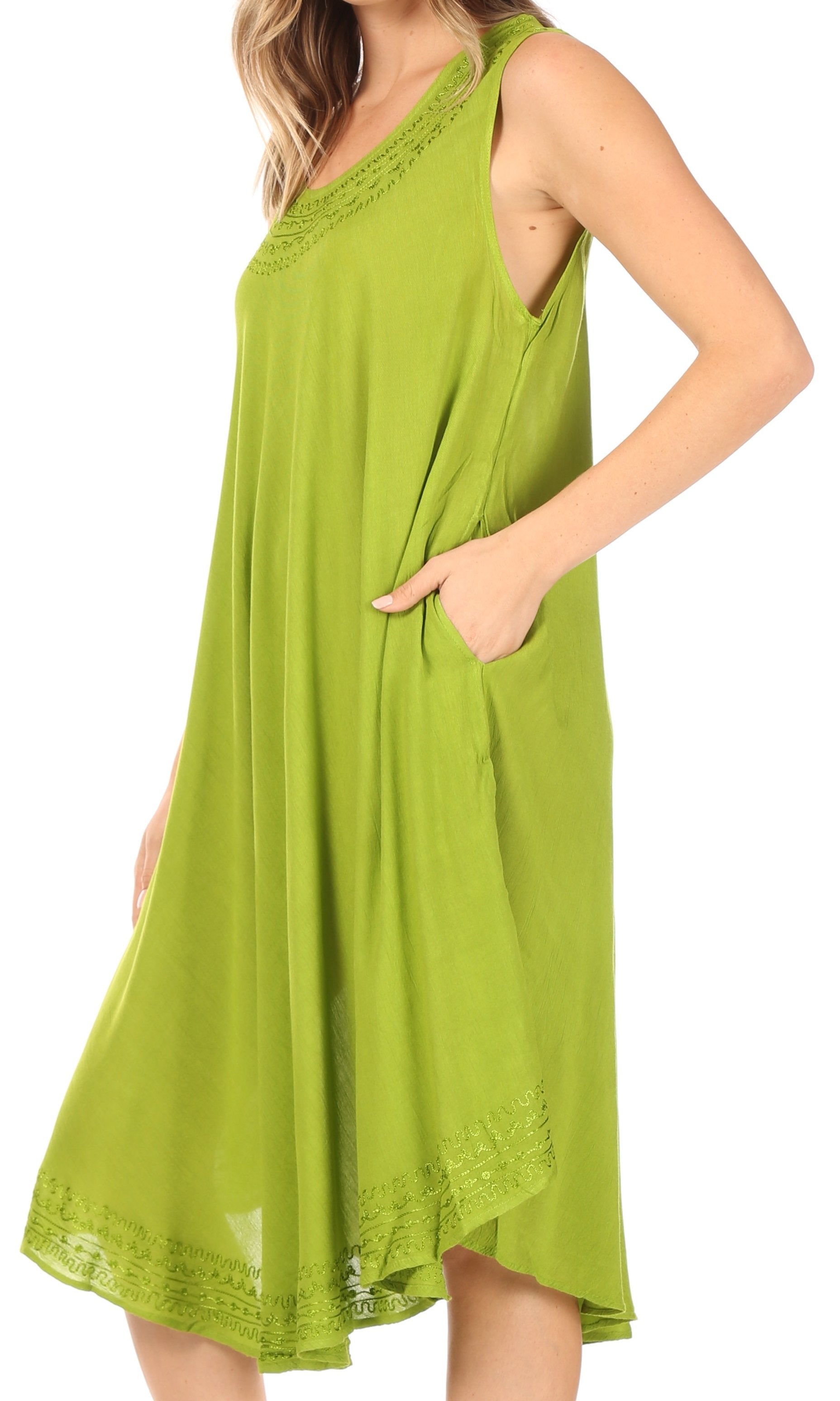 Sakkas Everyday Essentials Caftan Tank Dress / Cover Up - Concordia Style Boutique