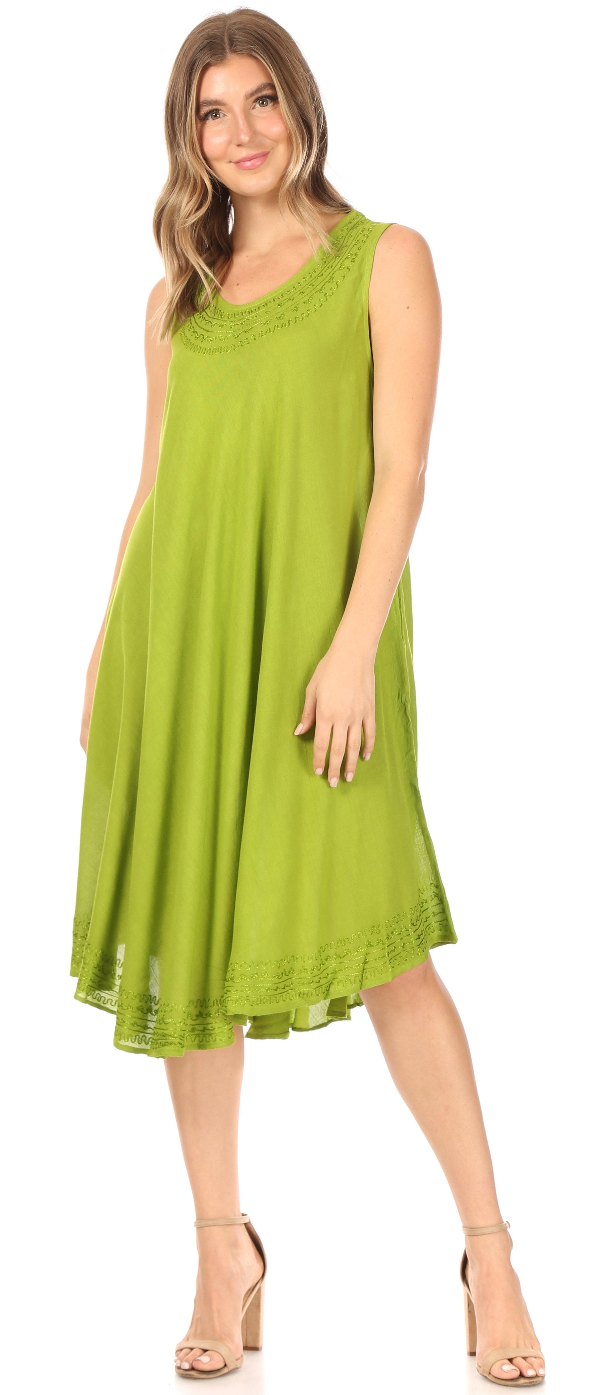Sakkas Everyday Essentials Caftan Tank Dress / Cover Up - Concordia Style Boutique