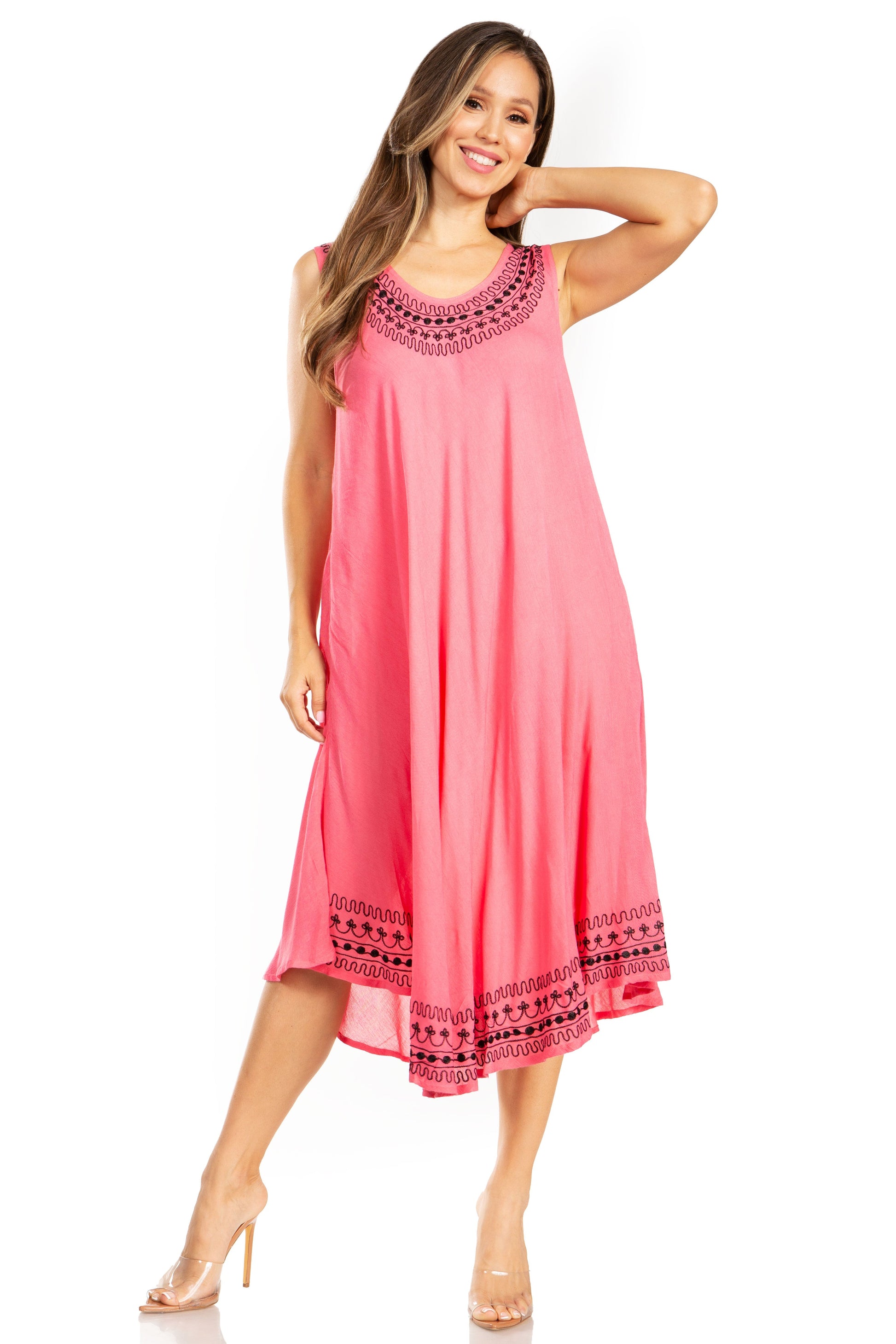 Sakkas Everyday Essentials Caftan Tank Dress / Cover Up - Concordia Style Boutique