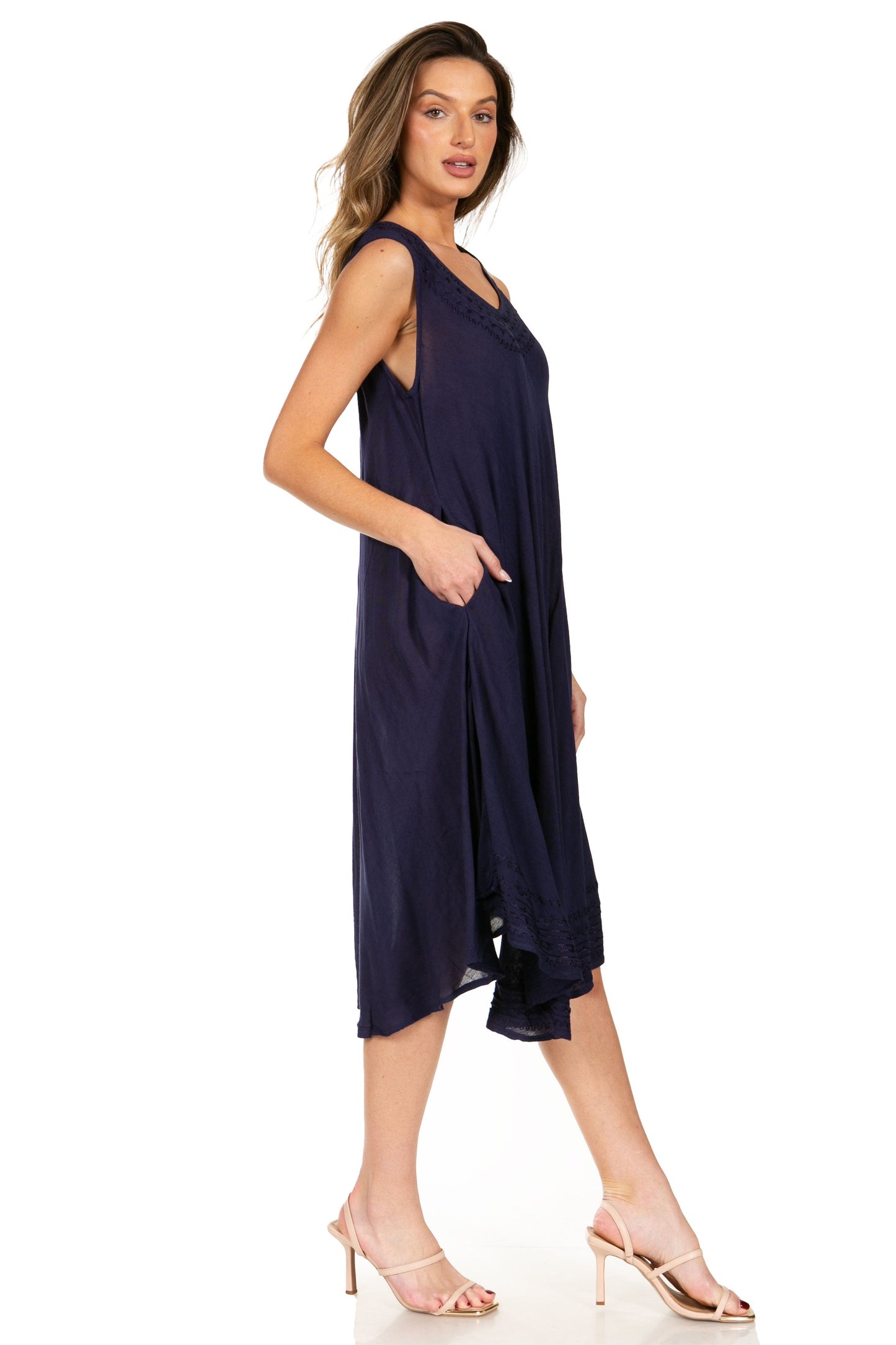 Sakkas Everyday Essentials Caftan Tank Dress / Cover Up - Concordia Style Boutique