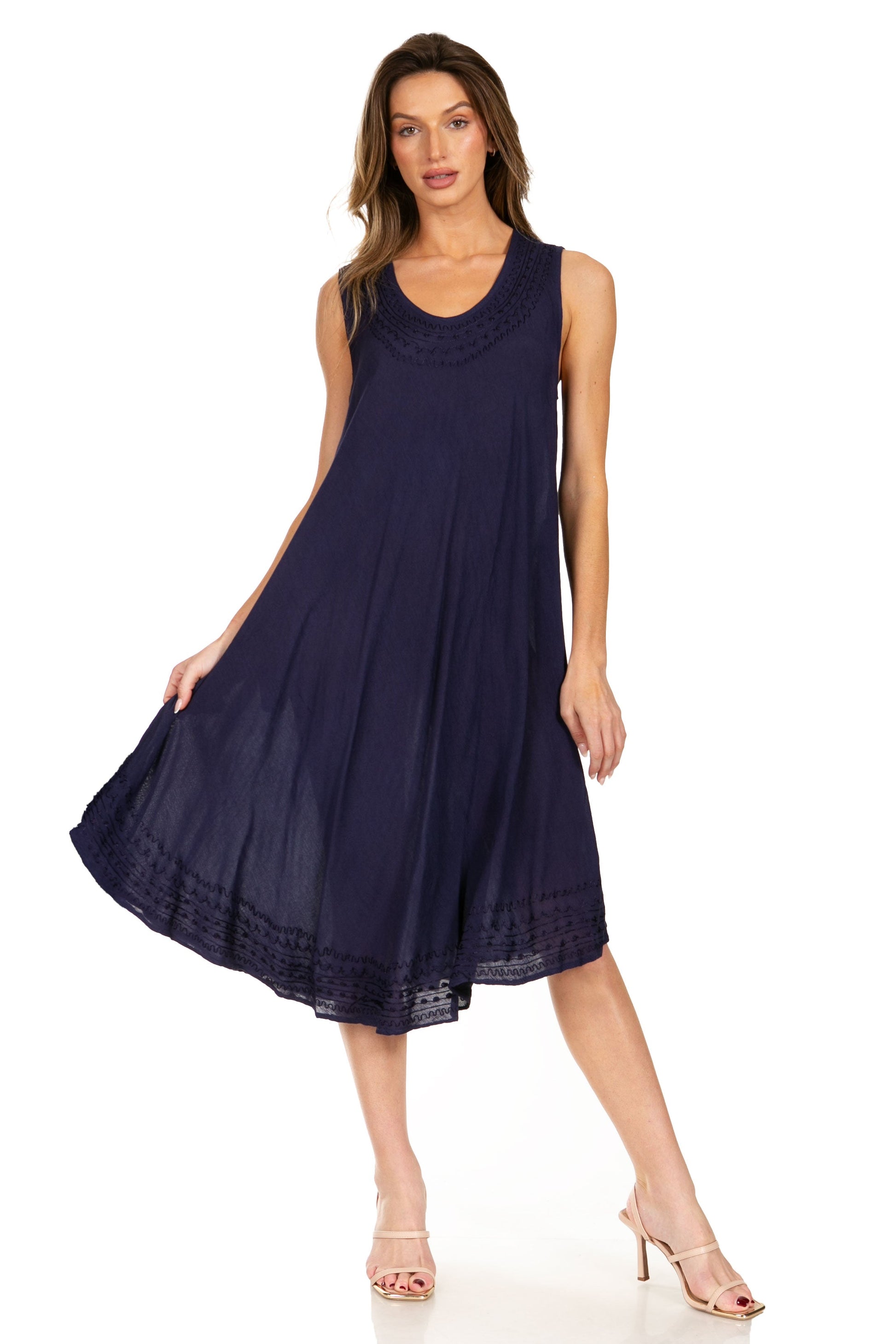 Sakkas Everyday Essentials Caftan Tank Dress / Cover Up - Concordia Style Boutique