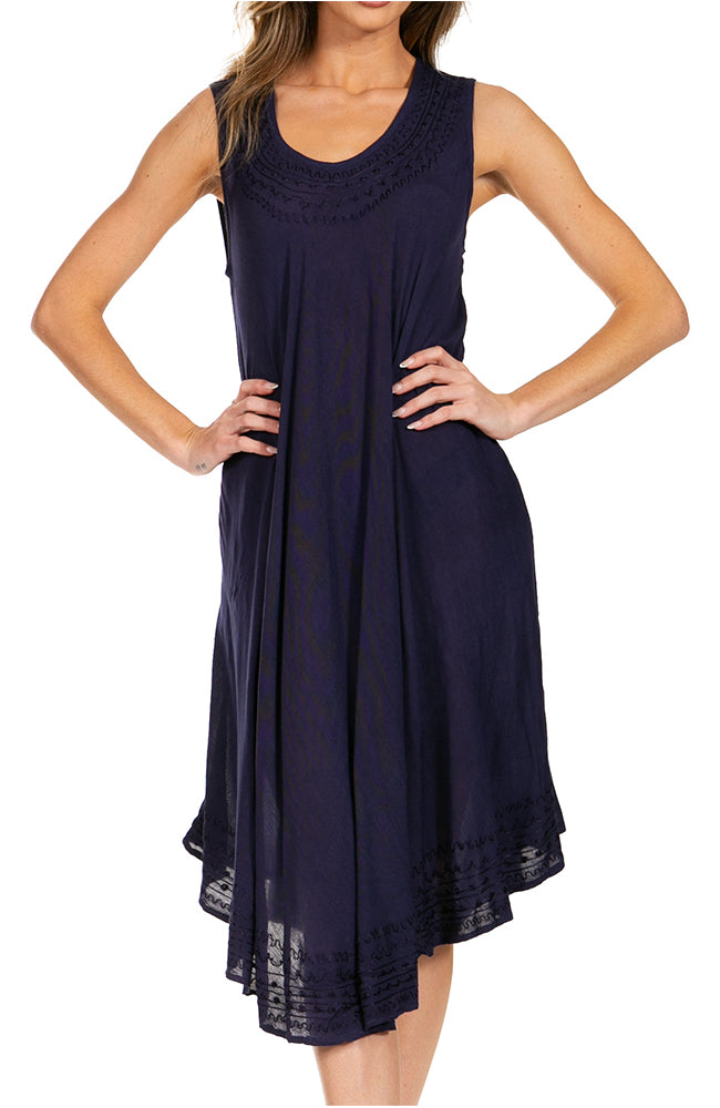 Sakkas Everyday Essentials Caftan Tank Dress / Cover Up - Concordia Style Boutique